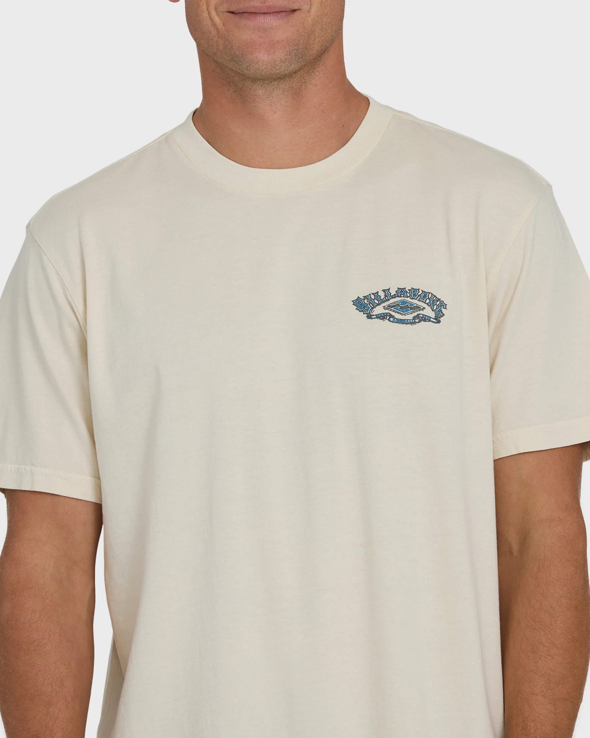 Heritage Arch Wave Washed Premium Short Sleeve Knit T-Shirt - Oatmeal - Image 5