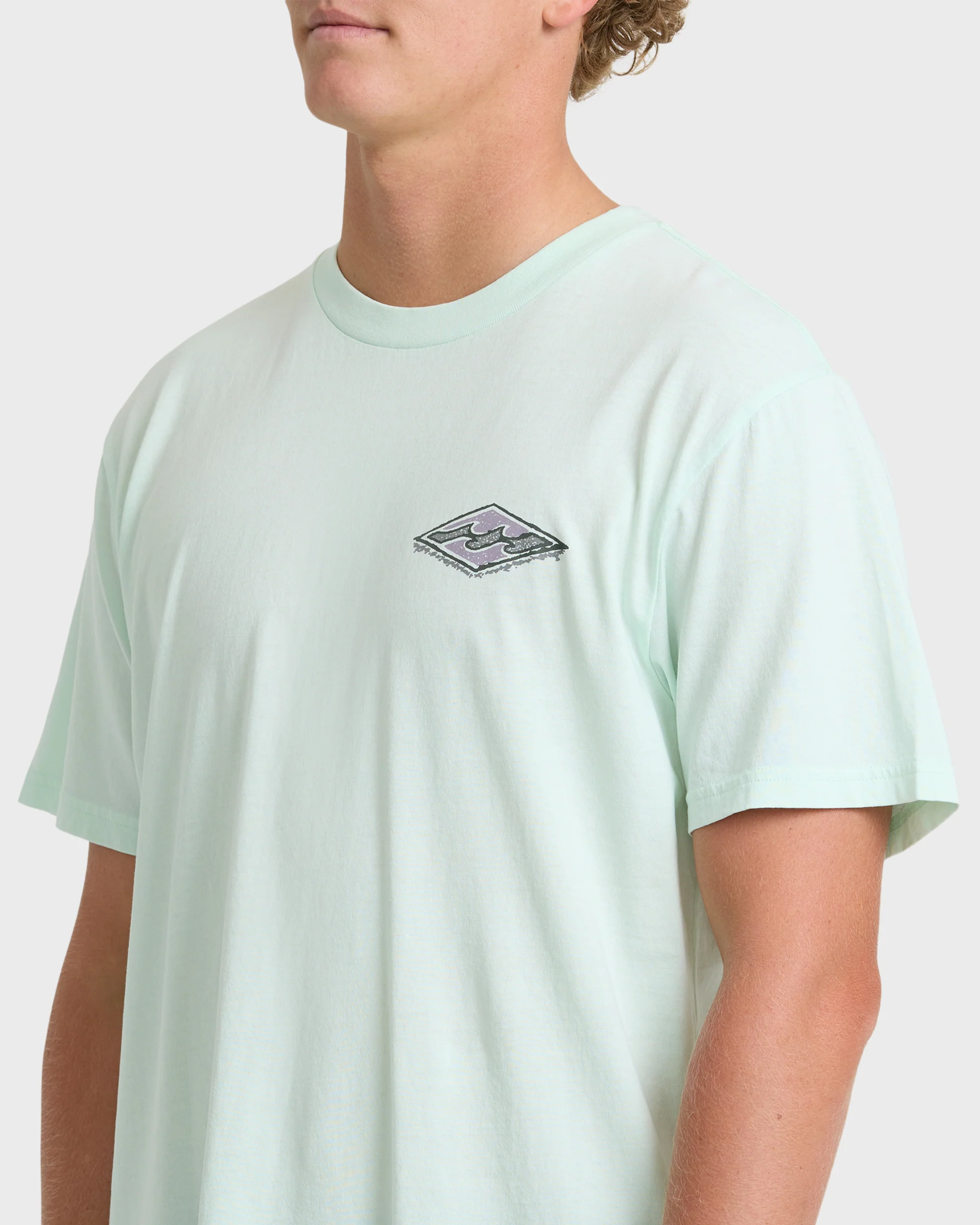 Heritage Arch Wave Washed Premium Short Sleeve Knit T-Shirt - Sea Glass - Image 5