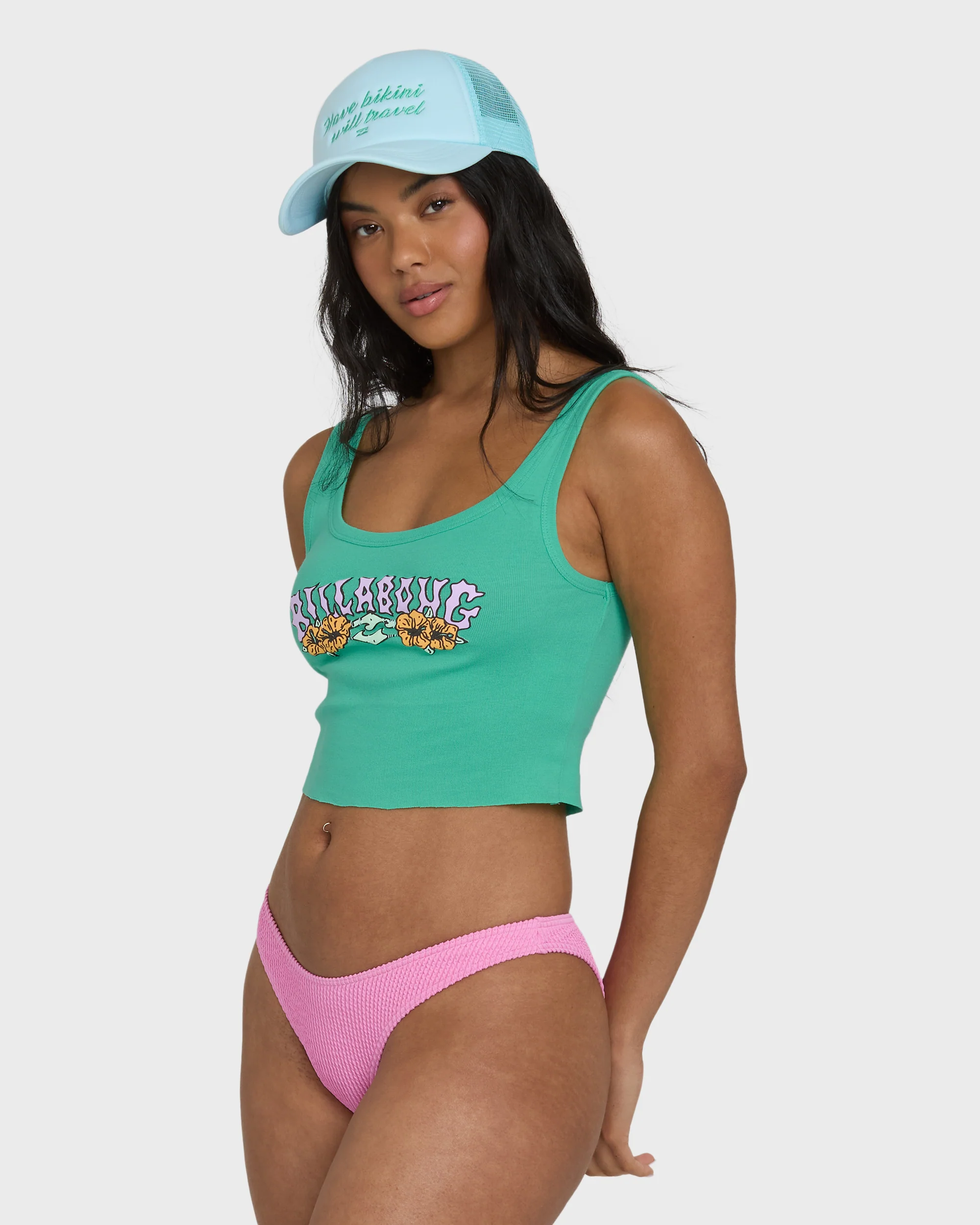 Hibiscus Minds Tank Top - Green Tropics - Image 4