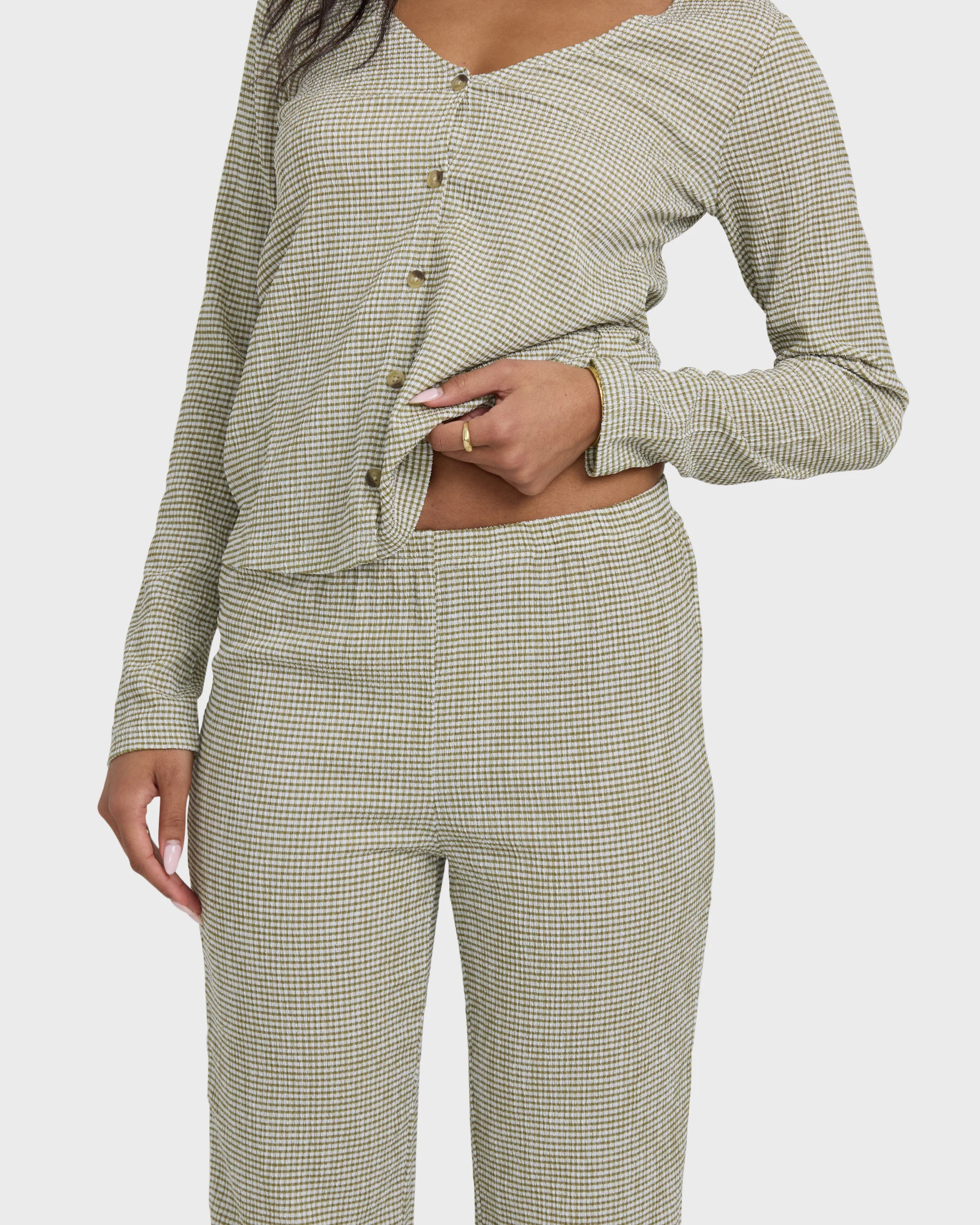 Hot Check Knitpants - Martini Olive - Image 2