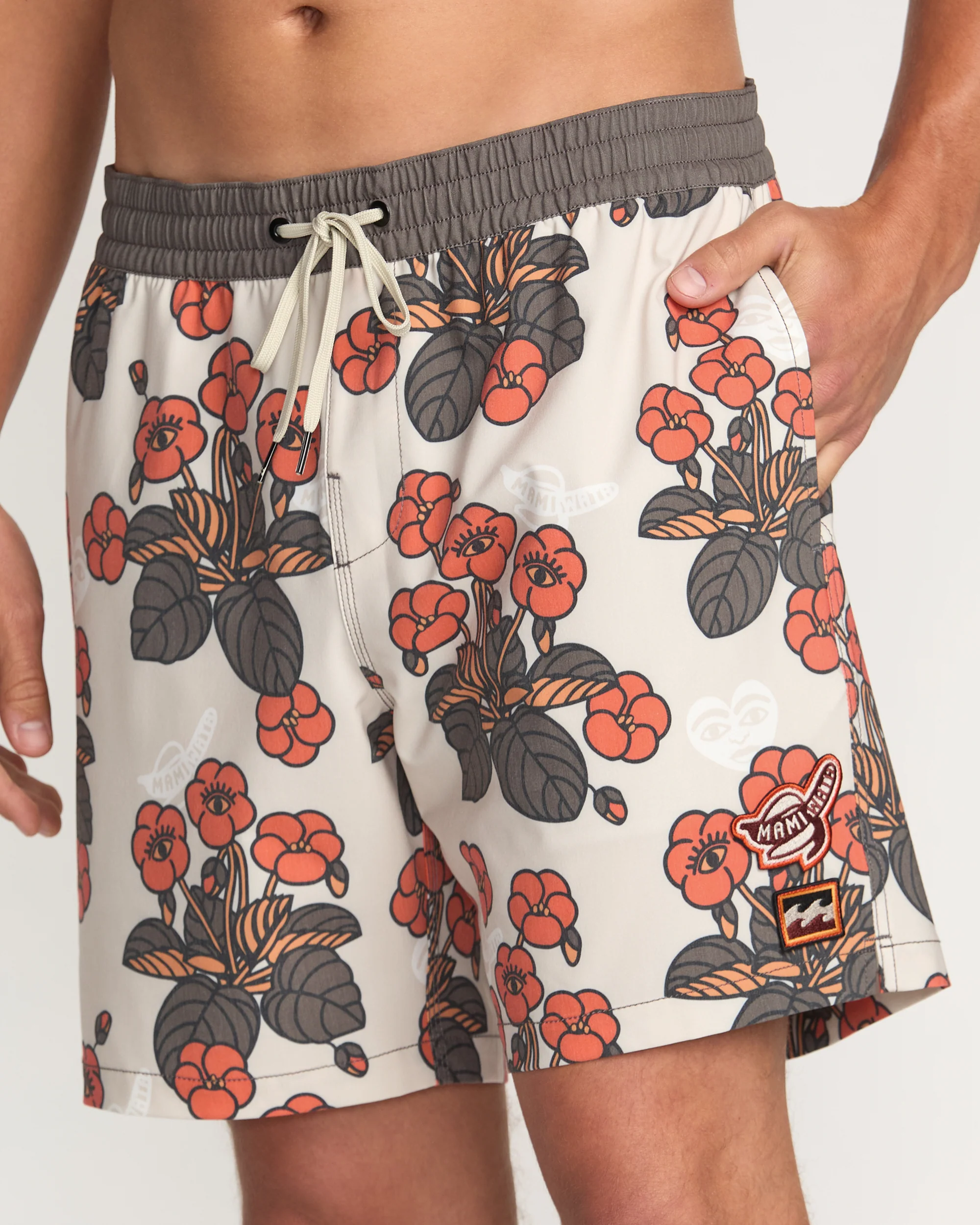 Billabong x Mami Wata Icons Laybacks 17" Trunks - Stone - Image 2