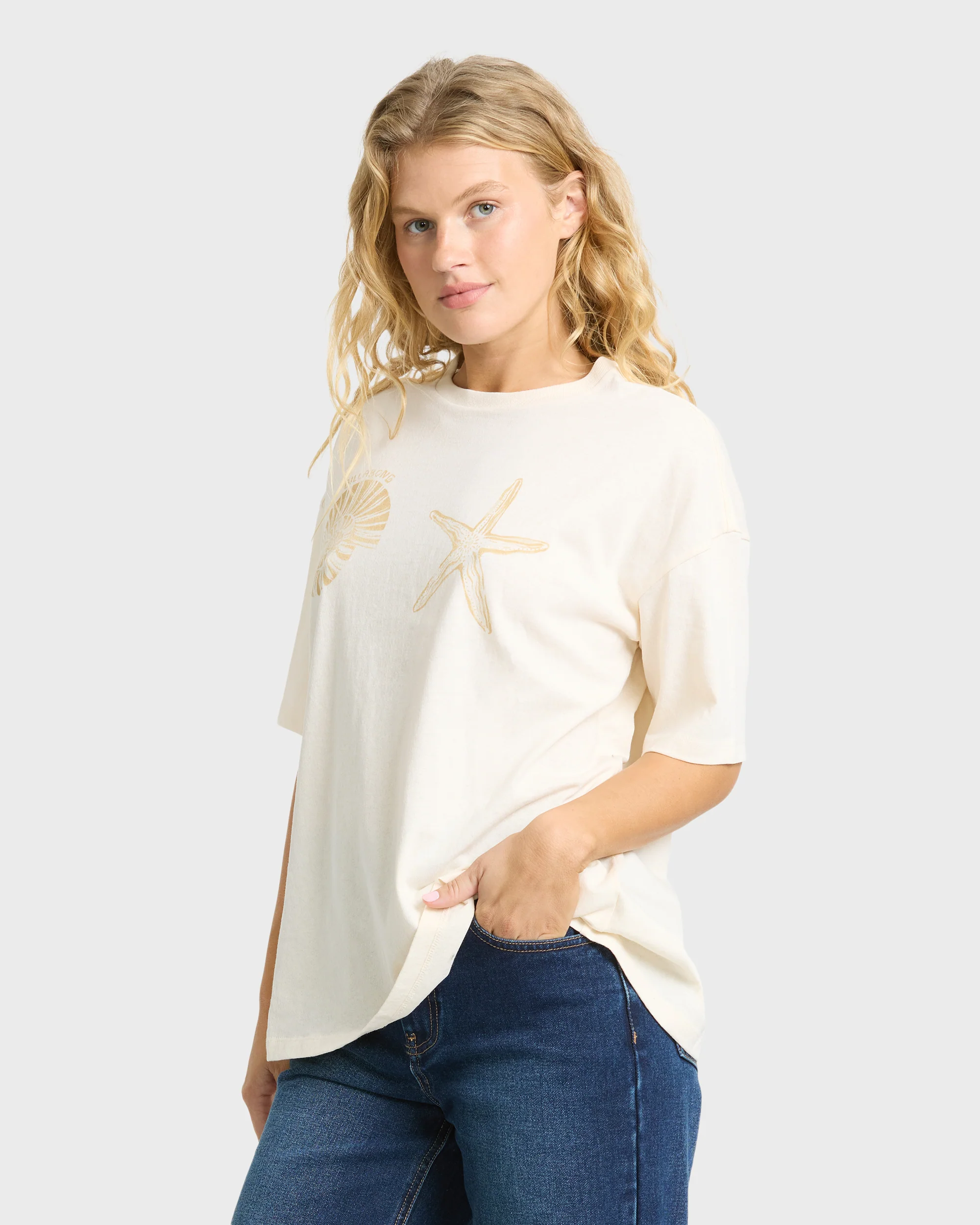 In Front Of Me Short Sleeve Knit T-Shirt - White Cap - Image 4
