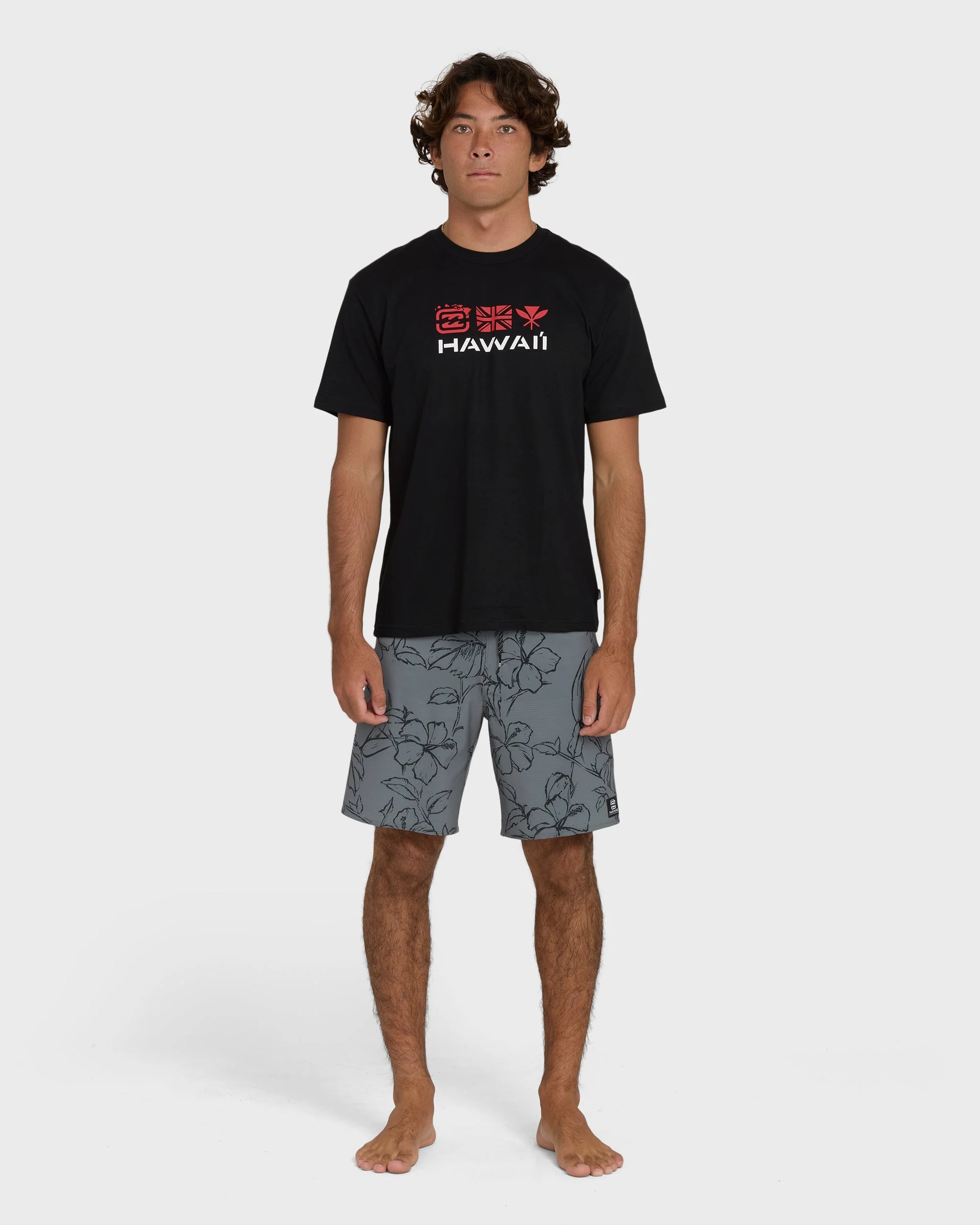 Kahili Hawaii Regular Short Sleeve Tee - Black - Image 2