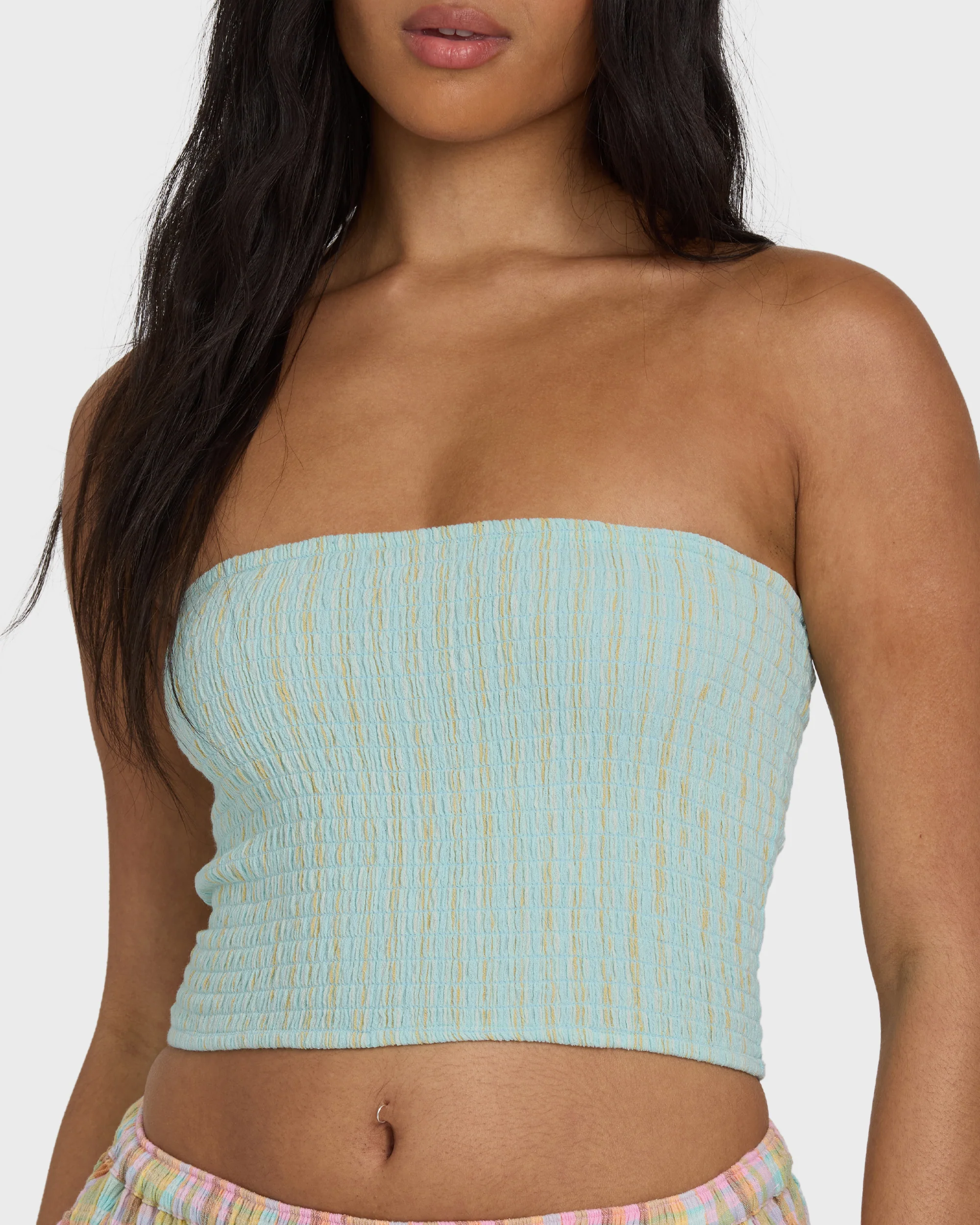 Keep It Simple 2 Tube Sleeveless Woven Shirt - Clearwater - Image 5