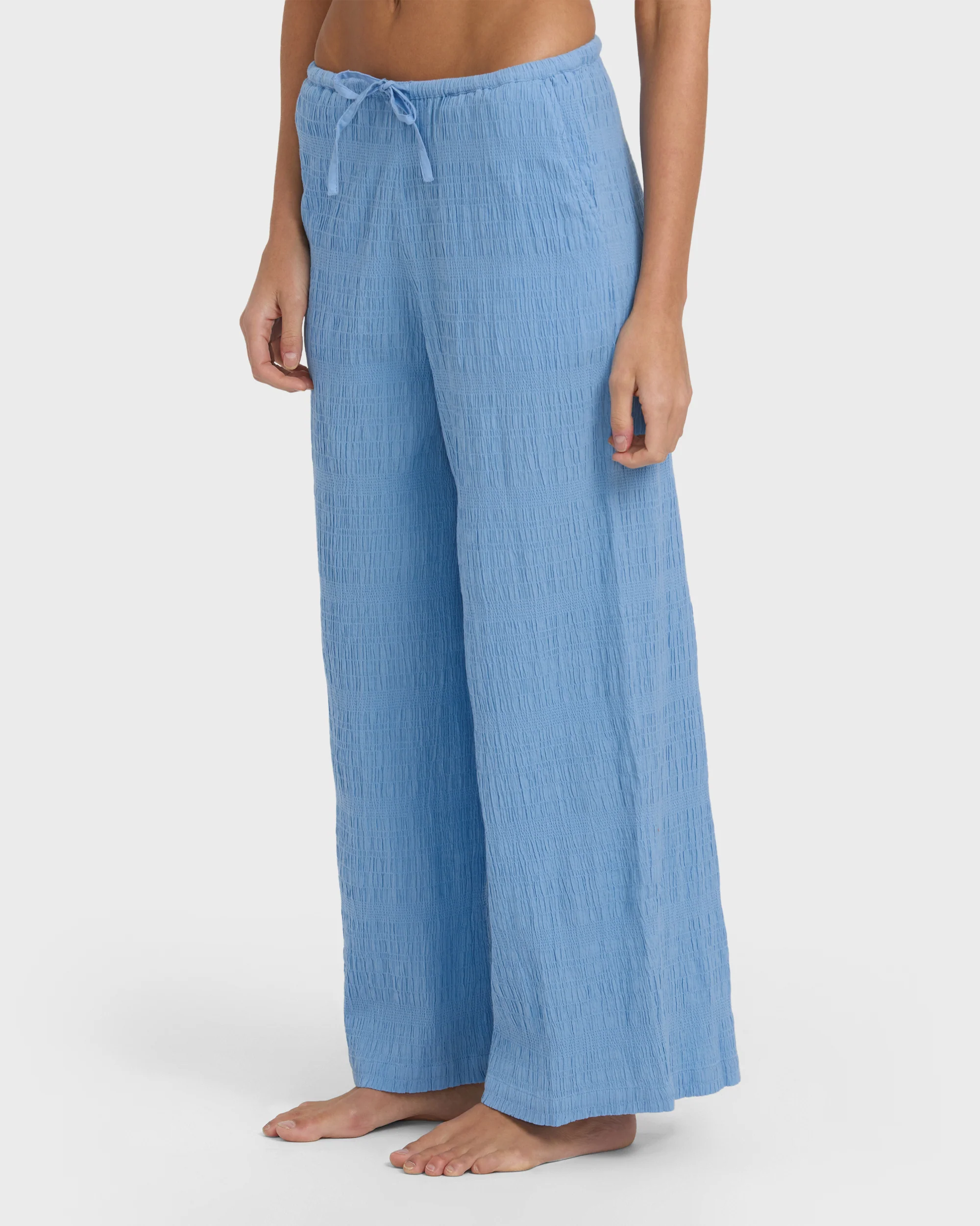 Laura Elastic Waist Pants - Blue Drift - Image 2