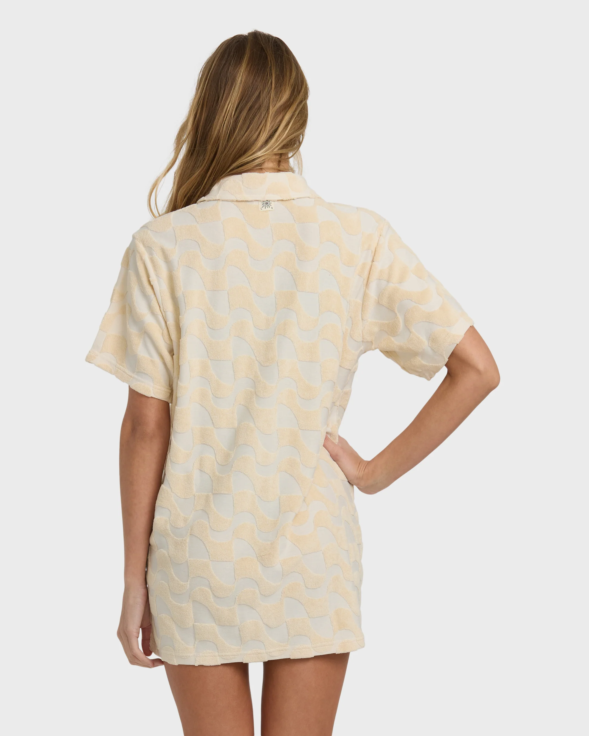 Laura Waves Shirt Dress - Antique White - Image 6