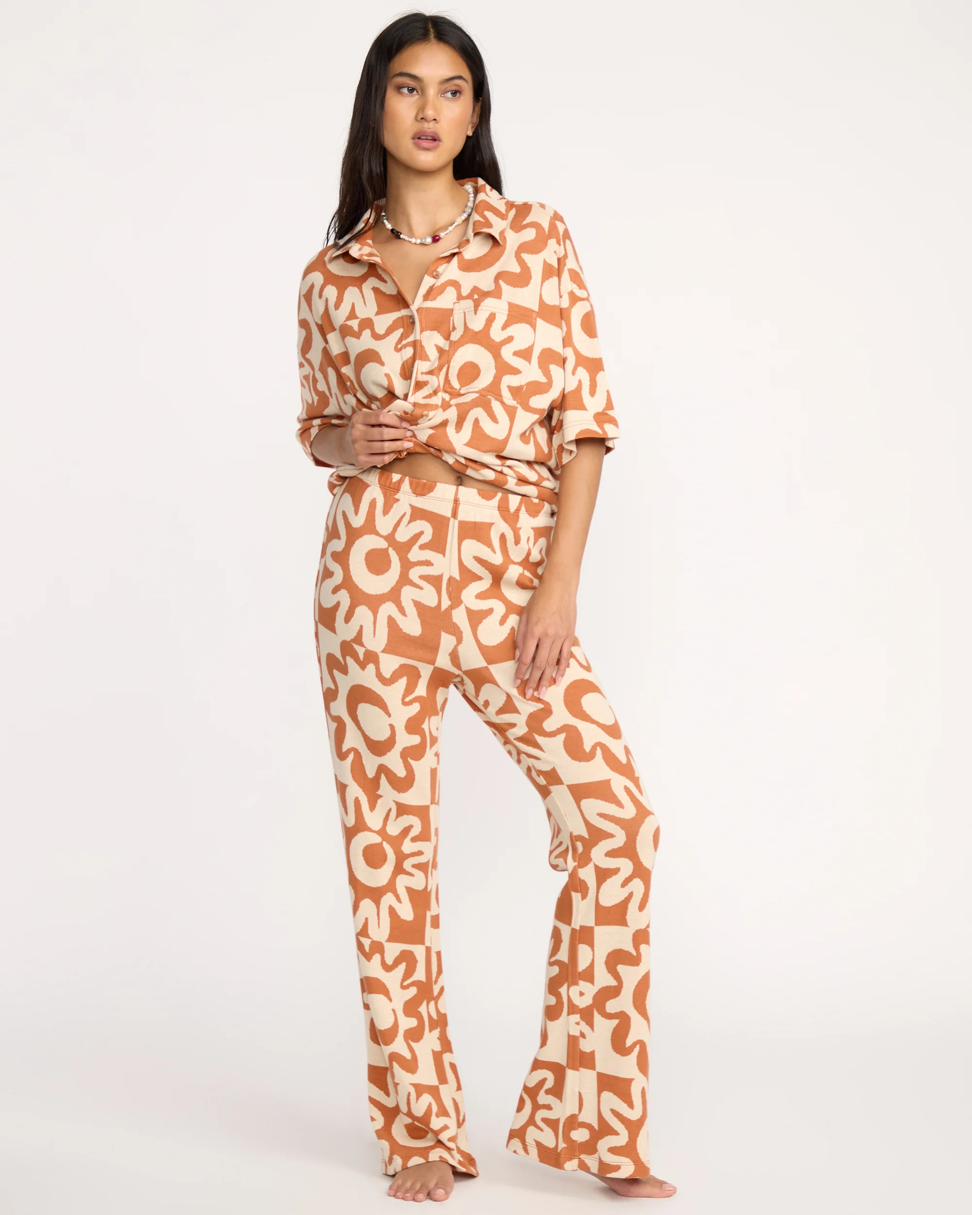 Lost Waves Knit Pants - Sunburnt - Image 3