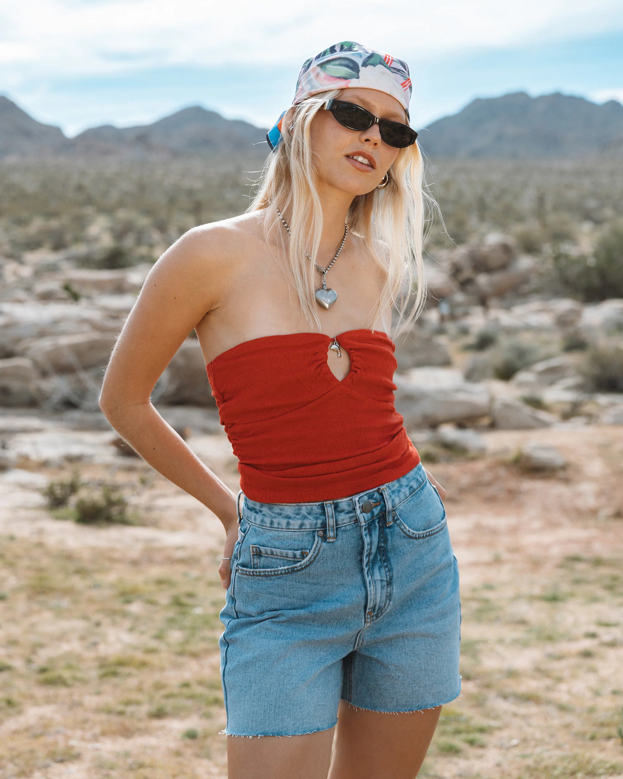 Lottie Hall Splasher Tube Top - True red - Image 4