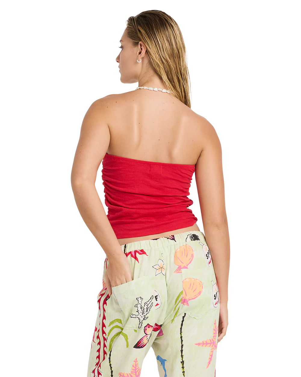 Lottie Hall Splasher Tube Top - True red - Image 6
