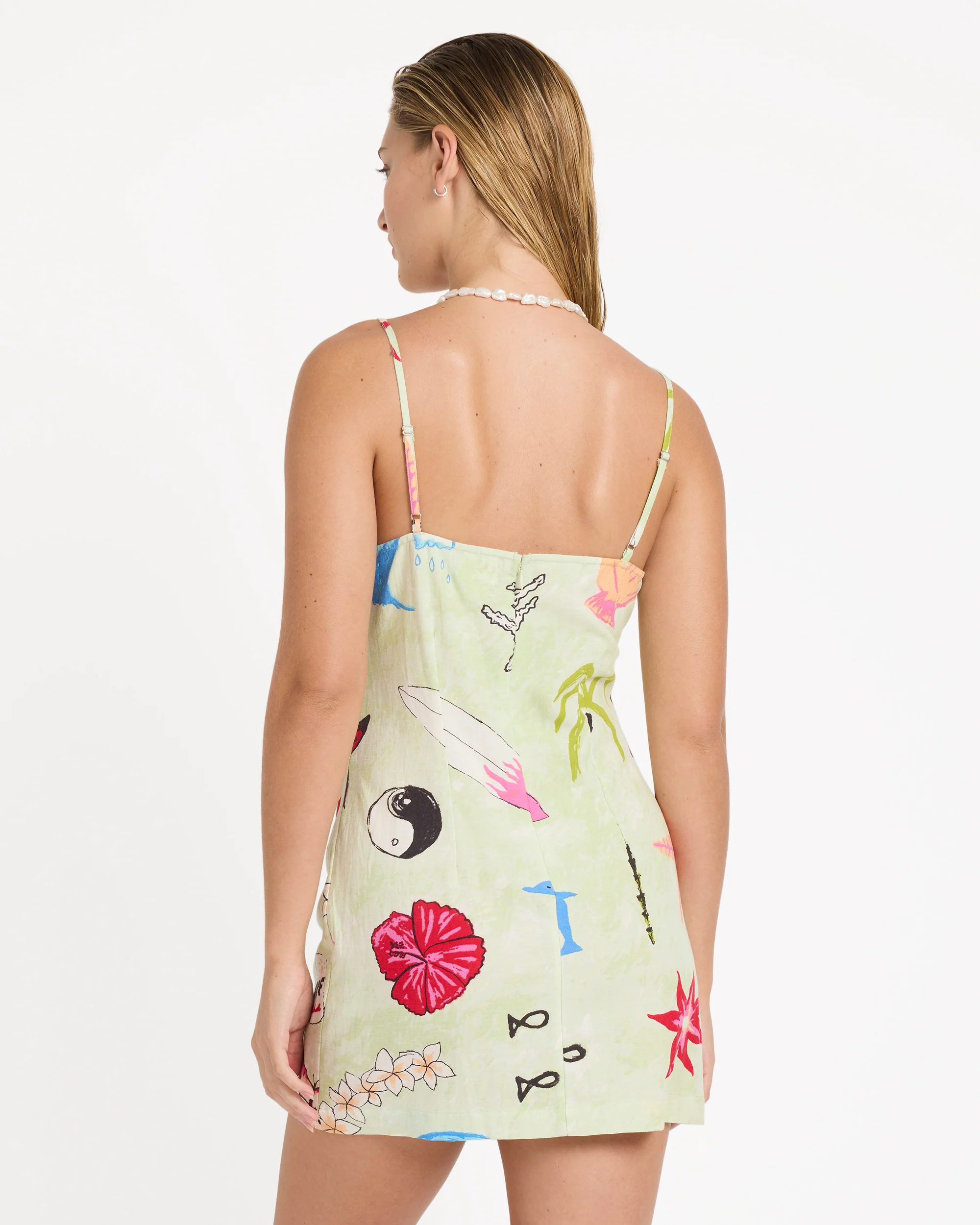 Lottie Hall Woven Dress - Sunny Lime - Image 6