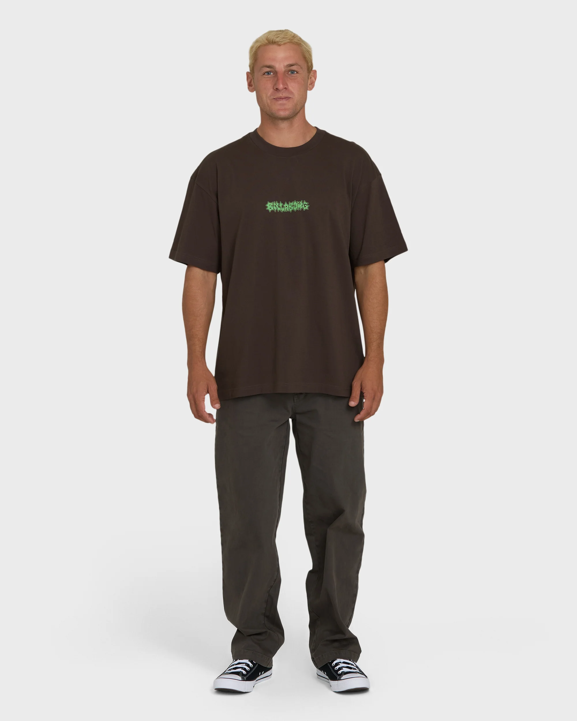 Marrow OG Short Sleeve Knit T-Shirt - Chocolate Brown - Image 4