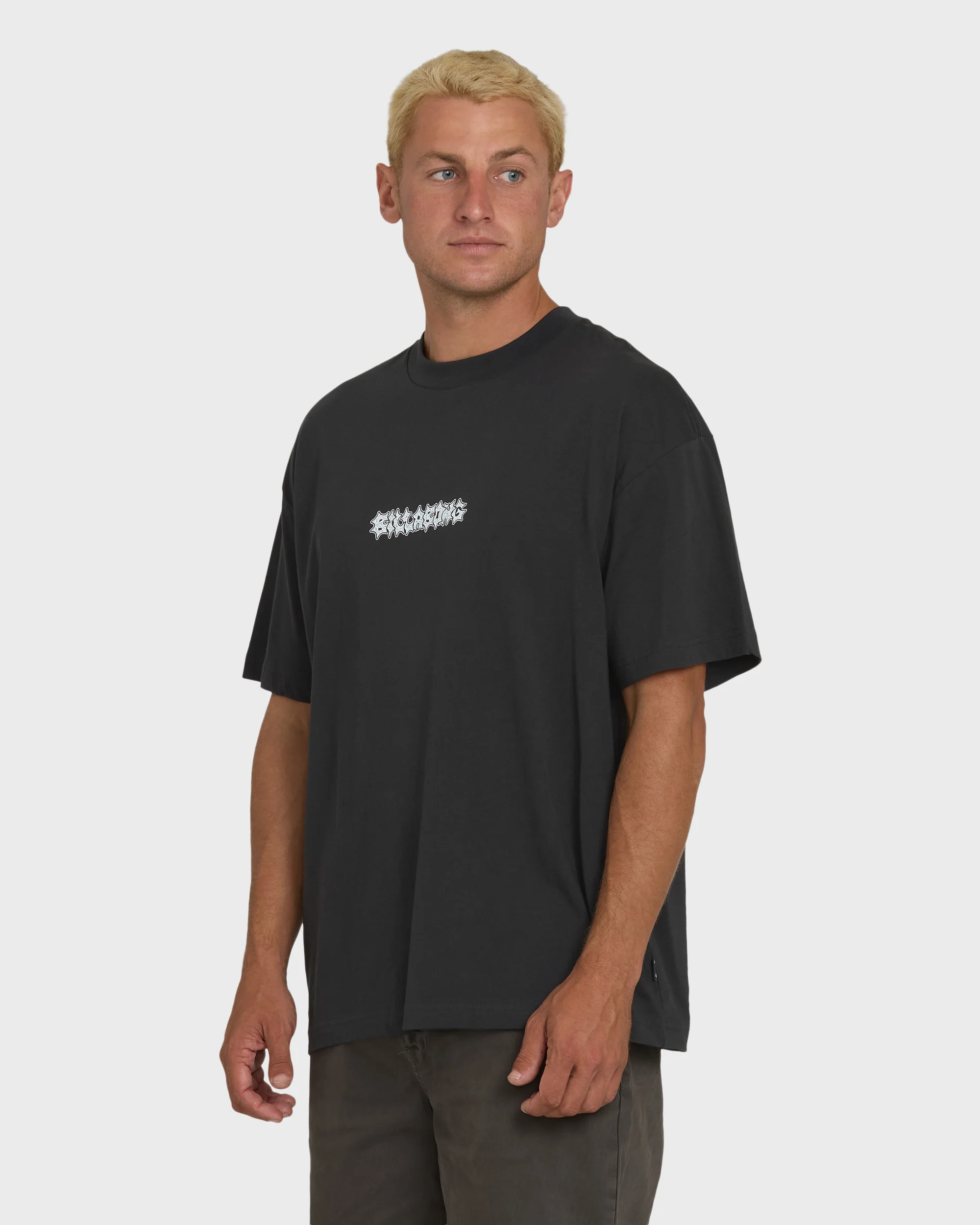 Marrow OG Short Sleeve Knit T-Shirt - Washed Black - Image 3