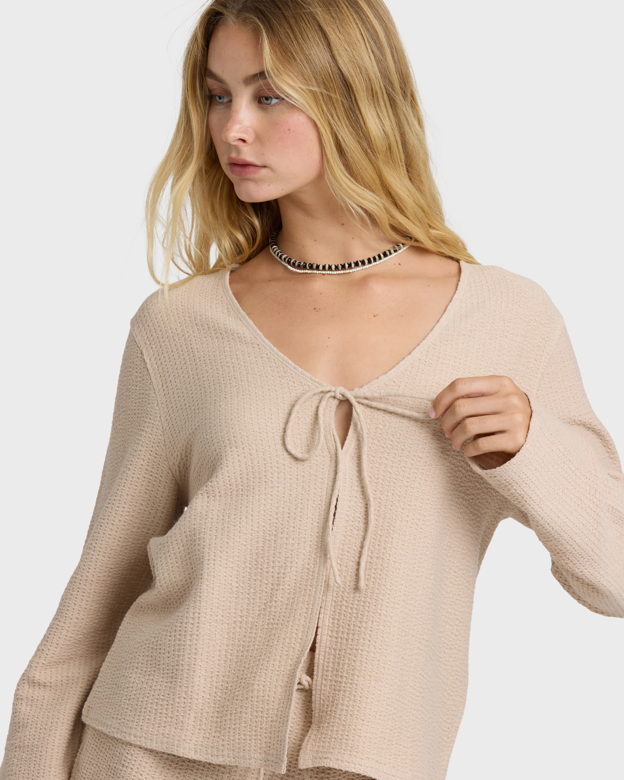Maya Long Sleeve Top - Oatmeal - Image 4