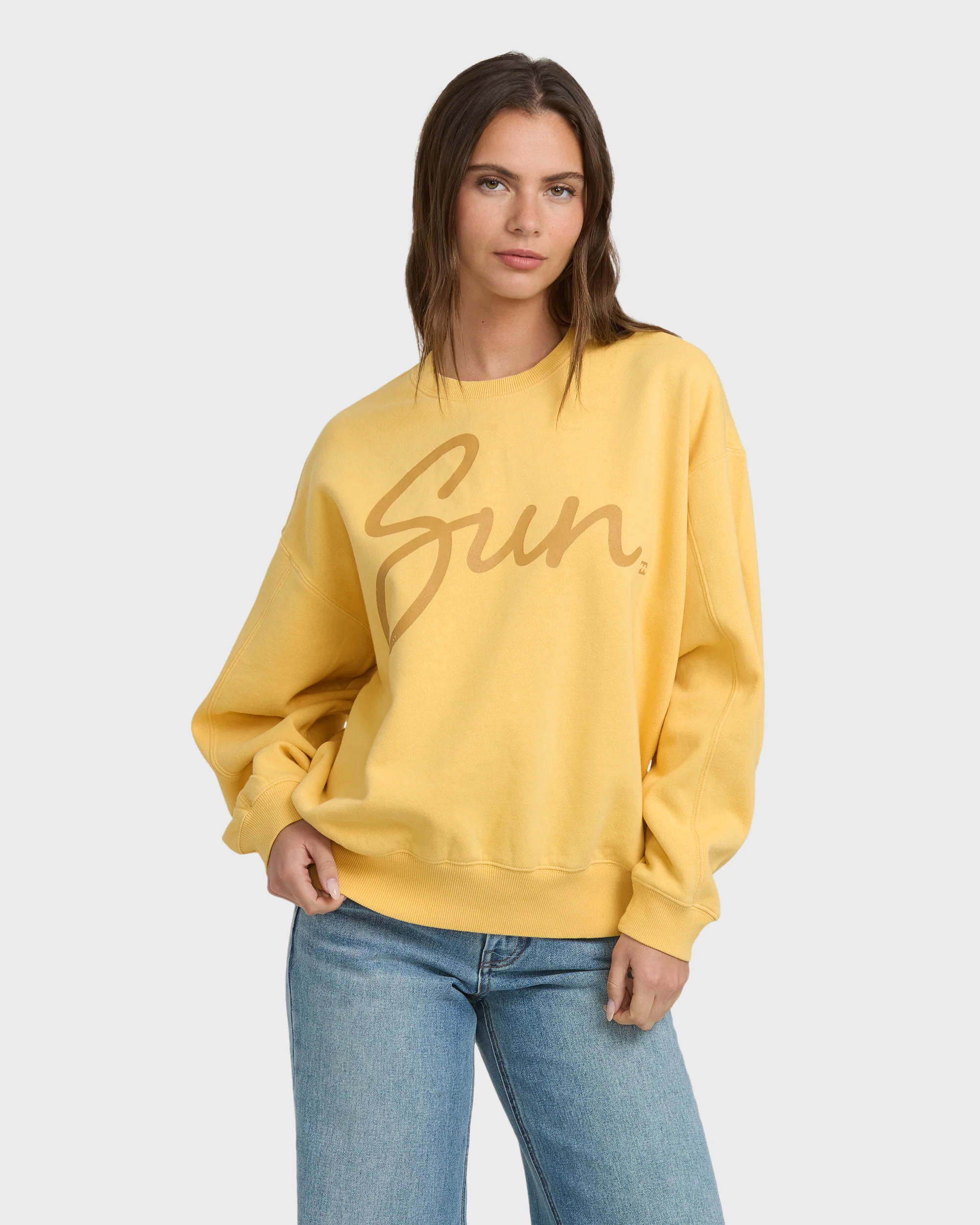 Mono Aloha Kendal Crewneck Sweatshirt - Pale Yellow - Image 3