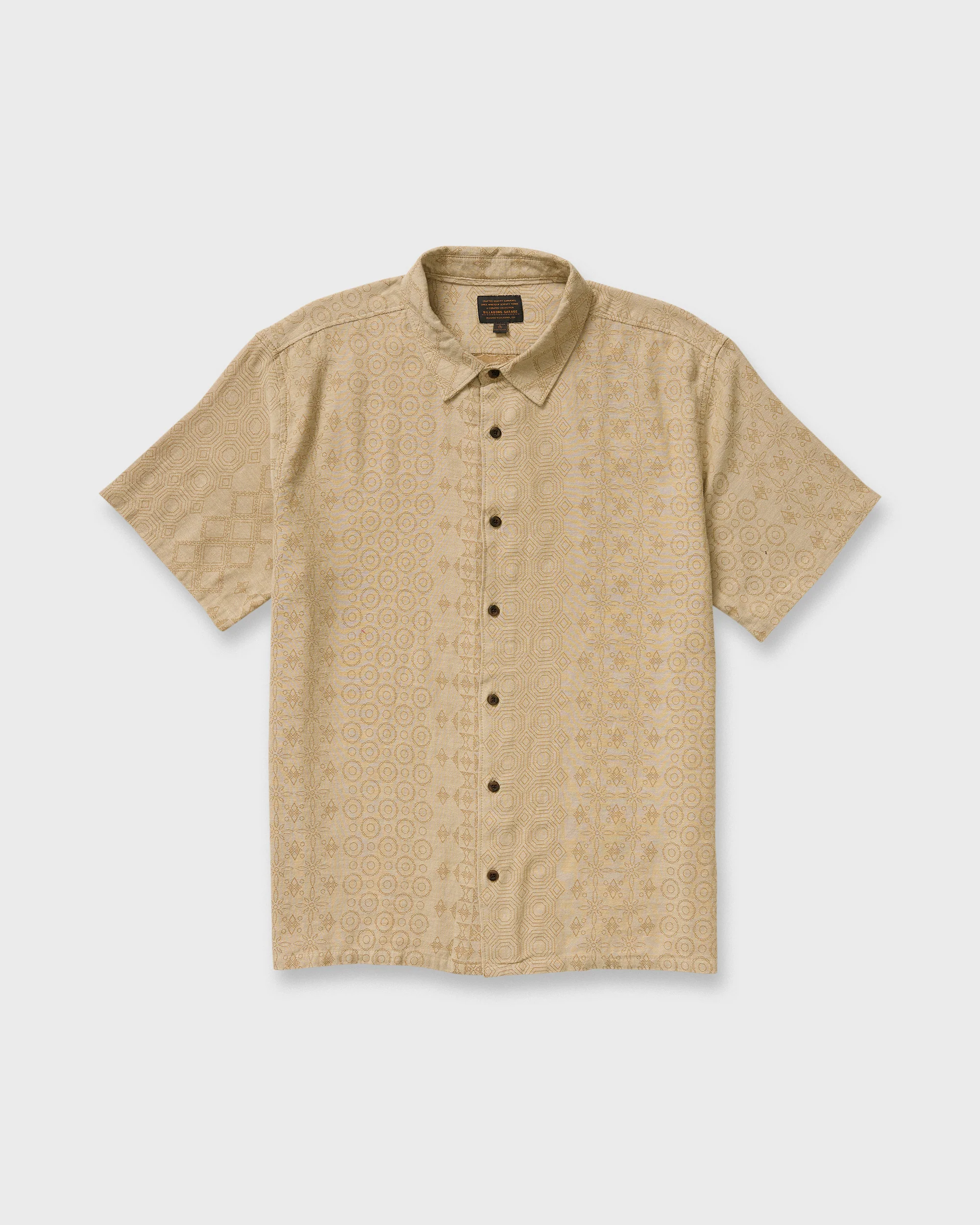 Needle Garage Jacquard Short Sleeve Shirt - Bone - Image 6