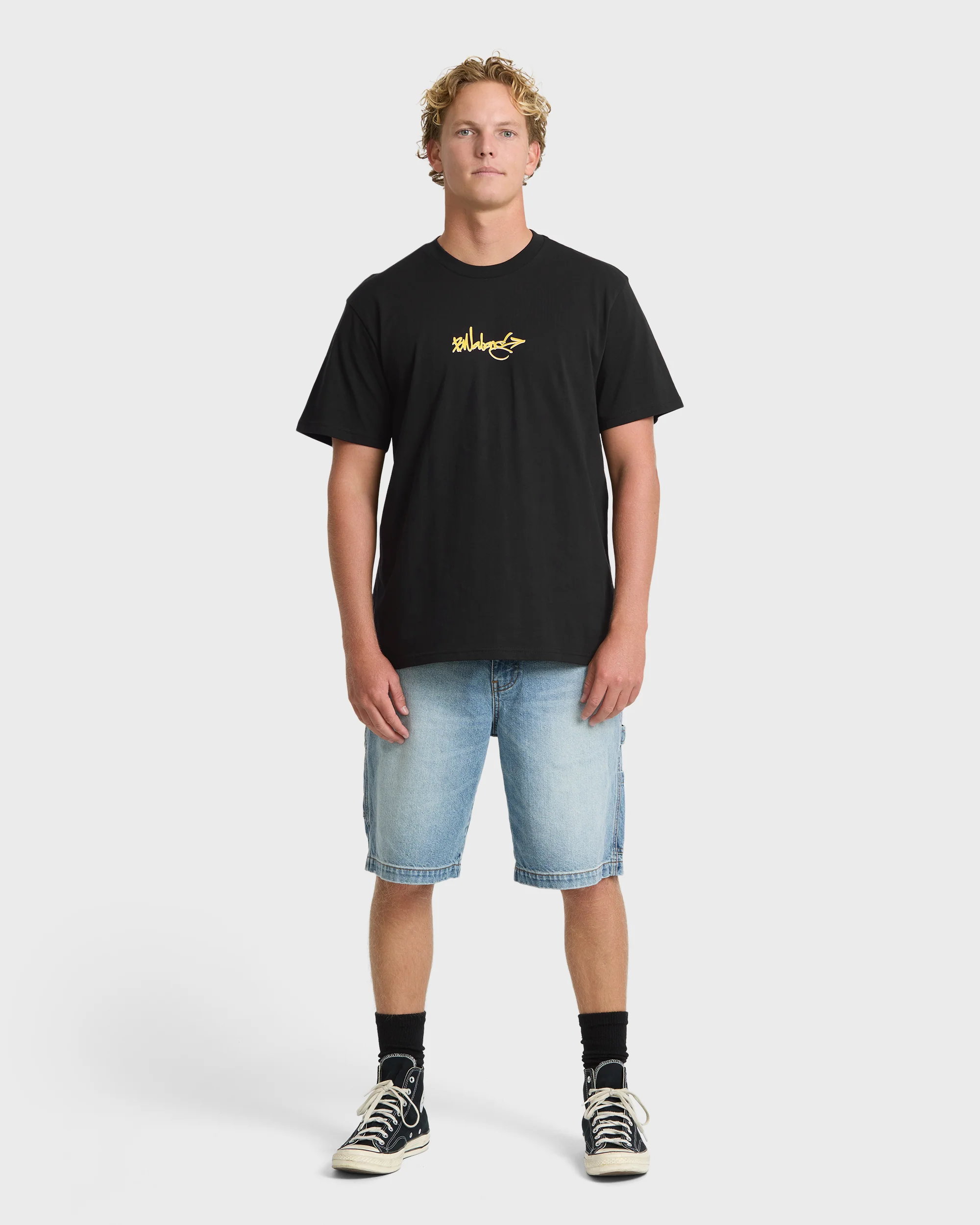 Occys Point Premium Short Sleeve Cotton T-Shirt - Black - Image 4