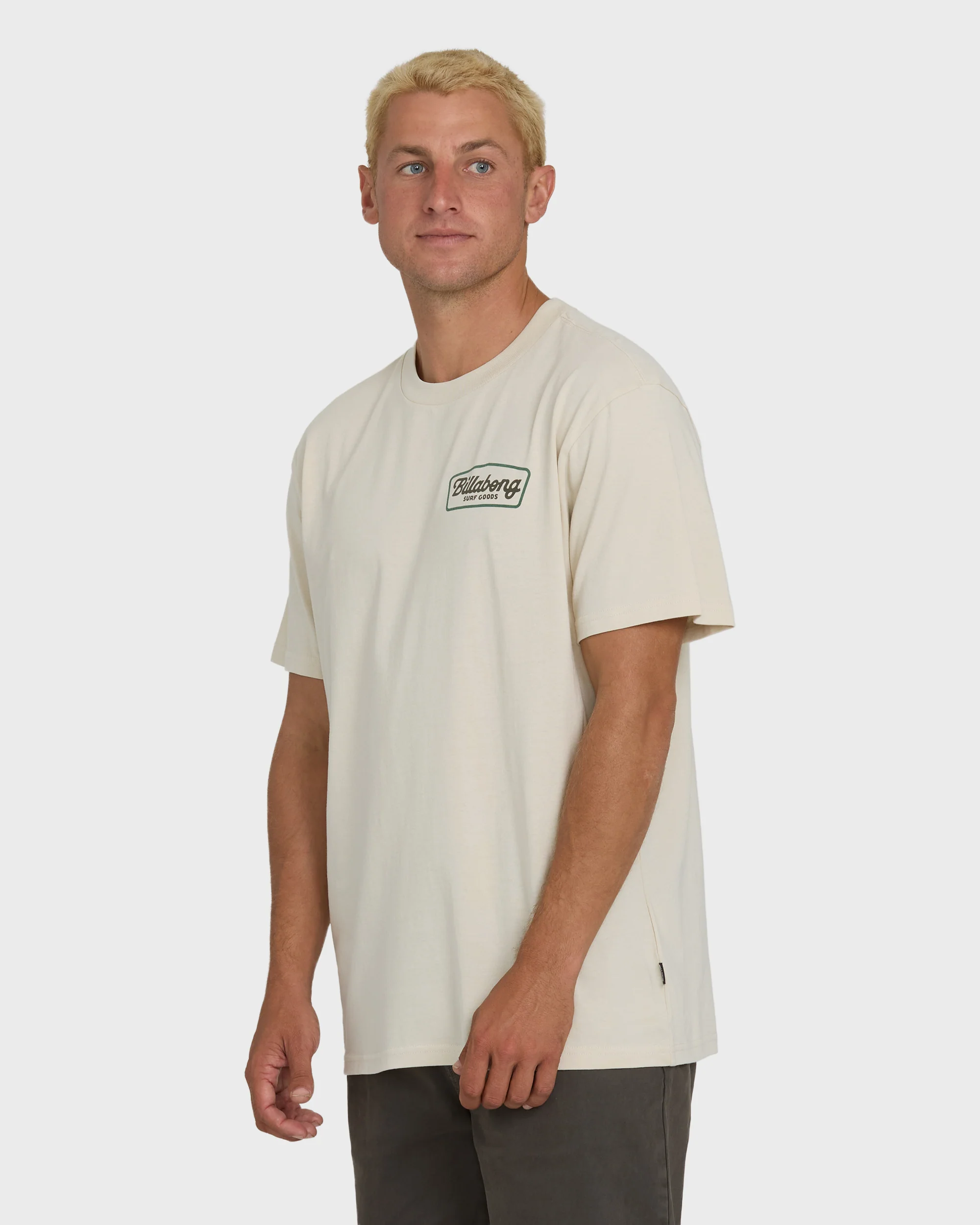 Off Duty Premium Short Sleeve Knit T-Shirt - Oatmeal - Image 3