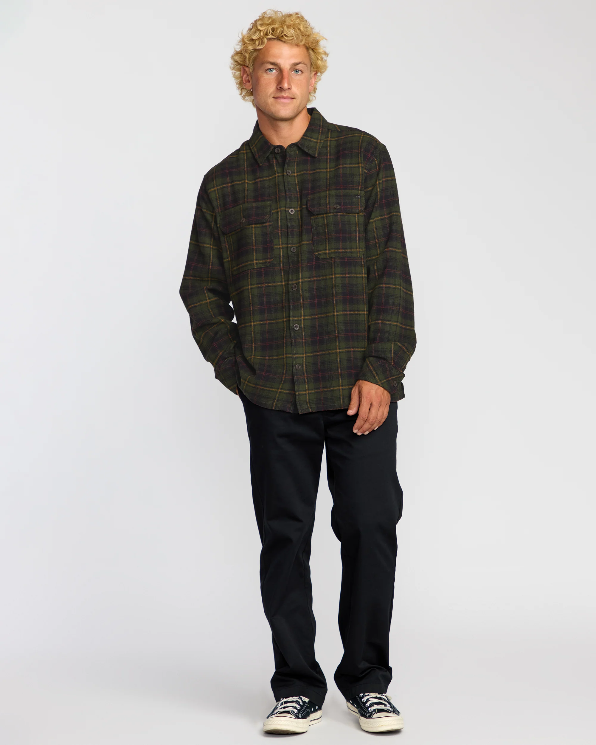 Offshore Flannel Shirt - Black - Image 3