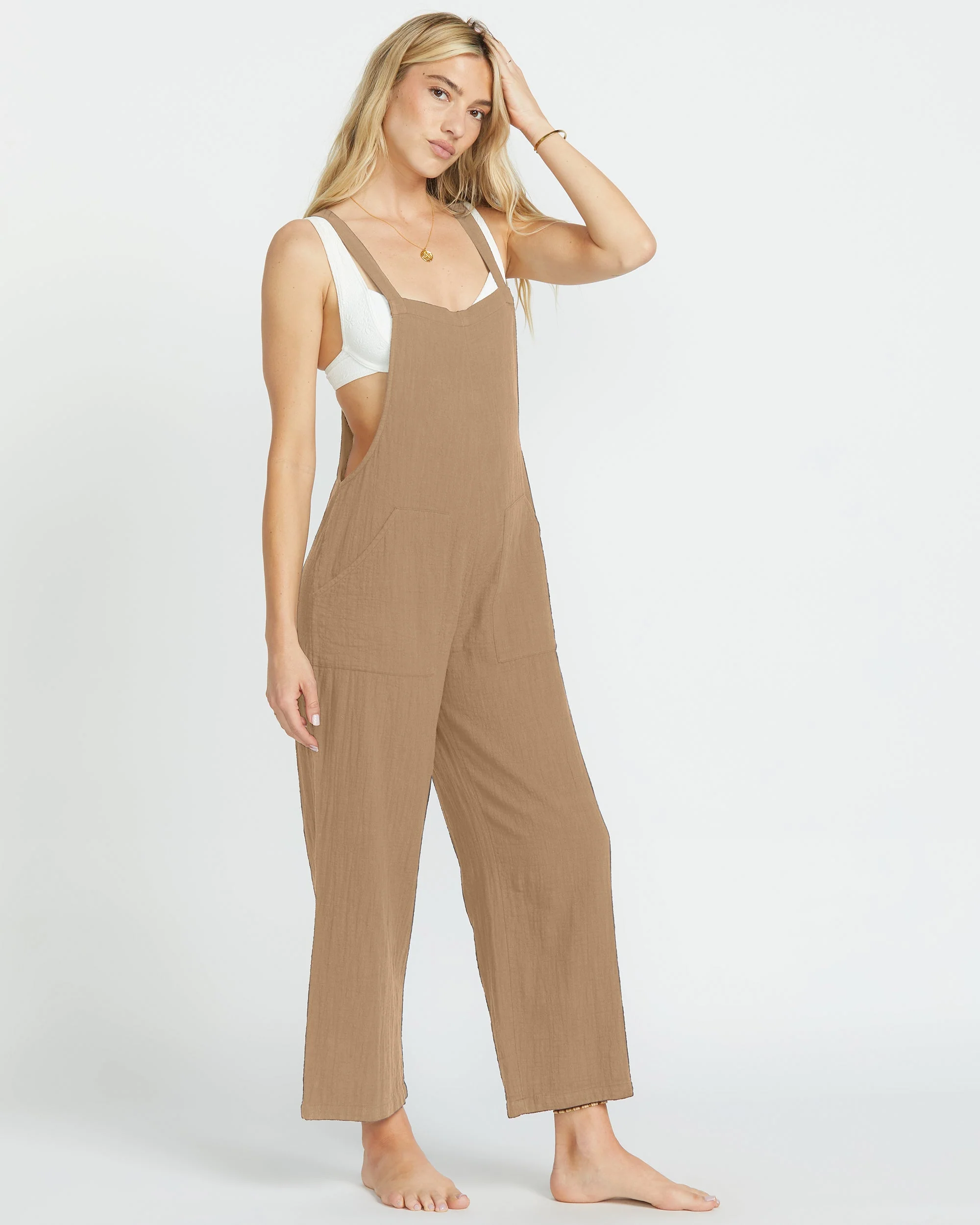 Pacific Time Jumpsuit - Khaki - Image 4