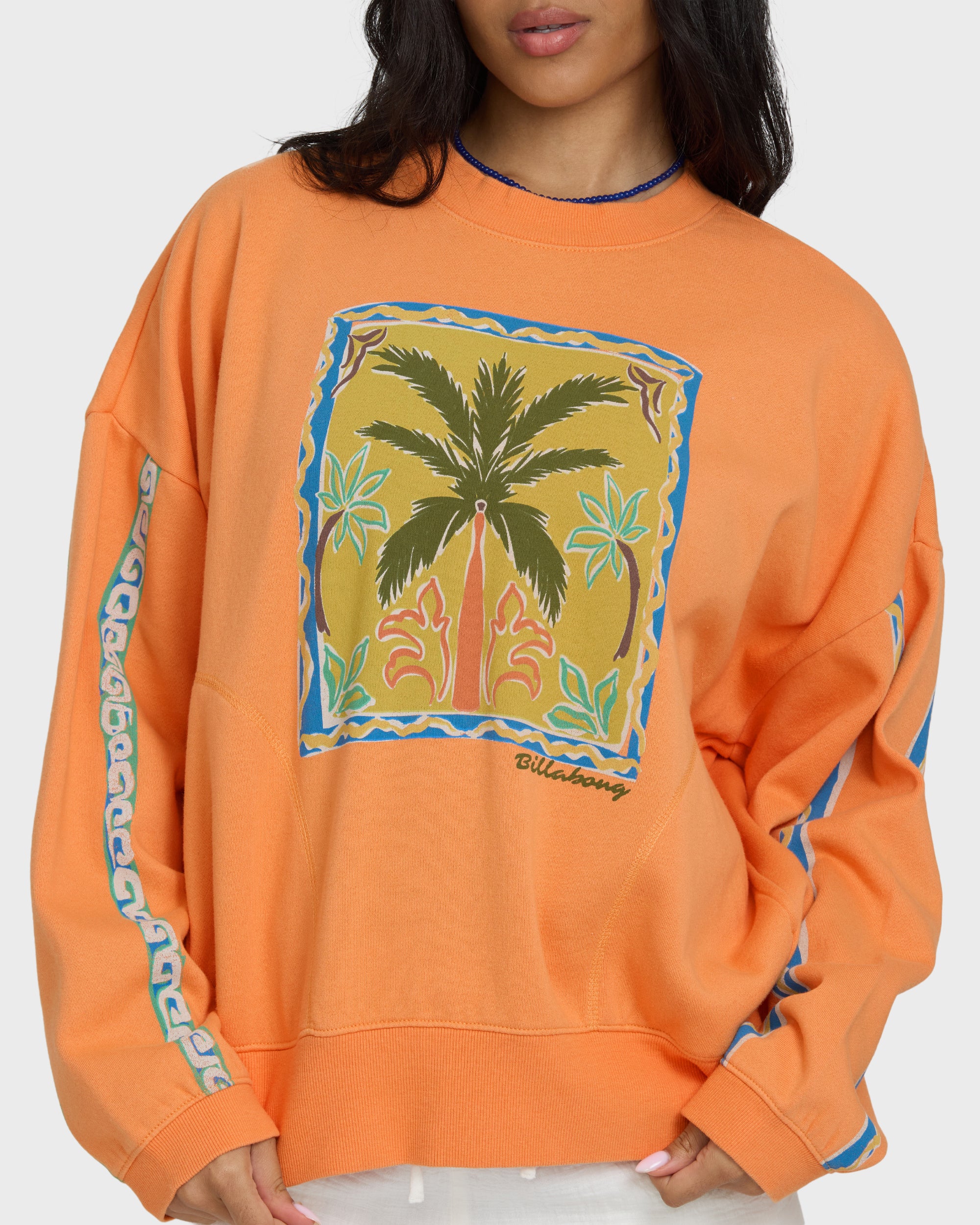 Palm Rio Crewneck Sweatshirt - Tangerine - Image 5