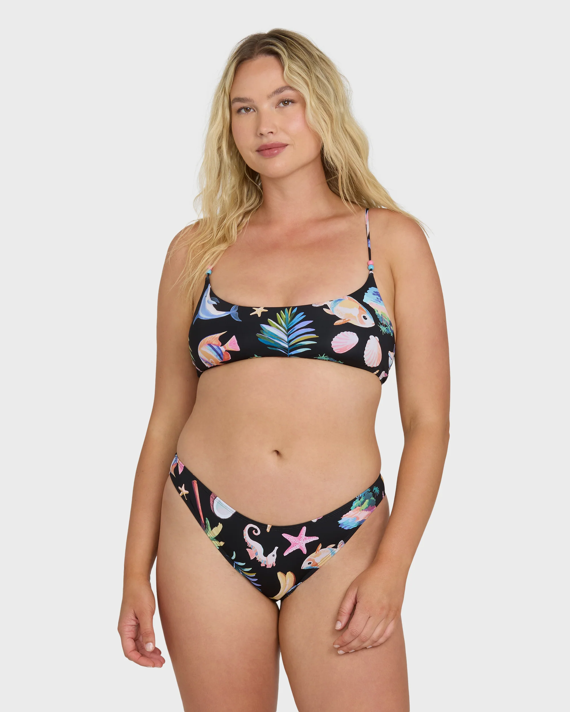 Party Wave Hike Bikini Bottoms - Black Pebble - Image 7