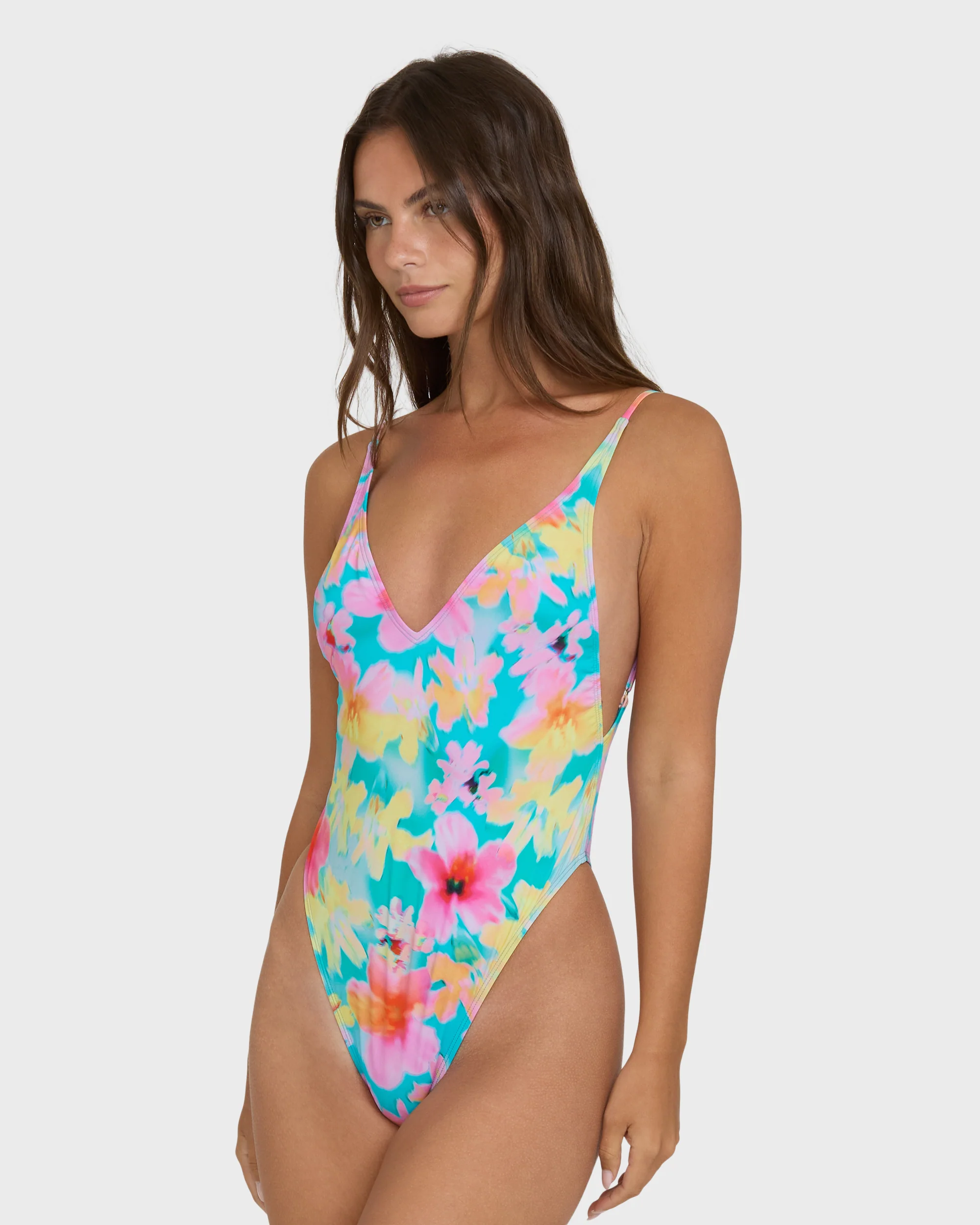 Pipe Dreams Deep V One-Piece Swimsuit - Bright Marine - Image 3