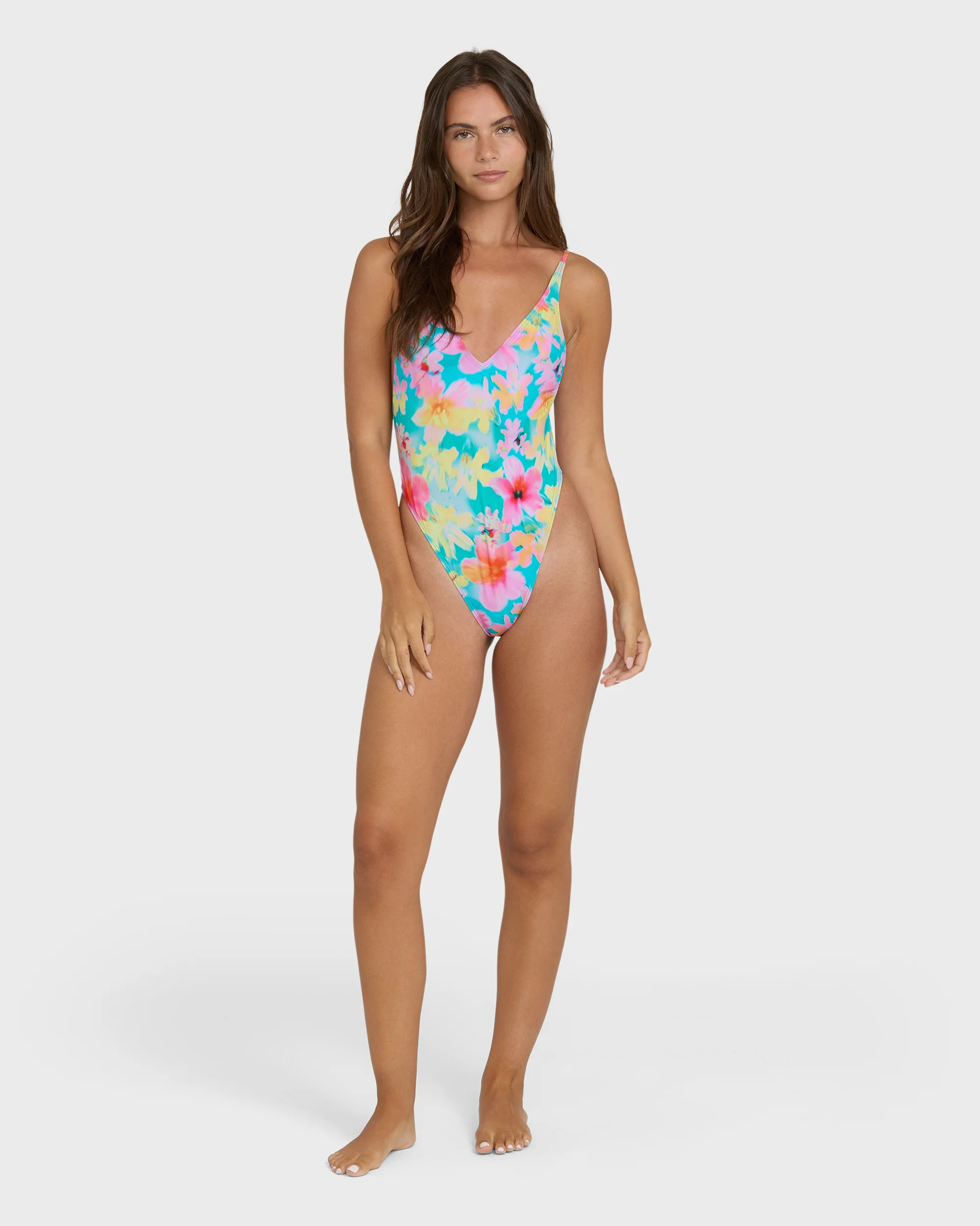 Pipe Dreams Deep V One-Piece Swimsuit - Bright Marine - Image 4