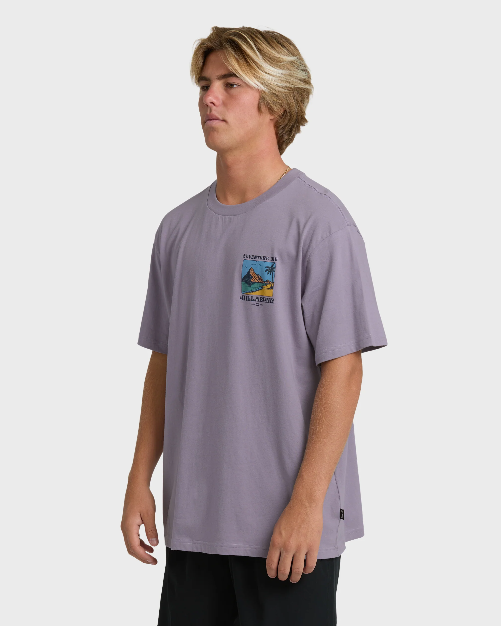 Post Cards Adiv Premium Short Sleeve T-Shirt - Purple Ash - Image 3