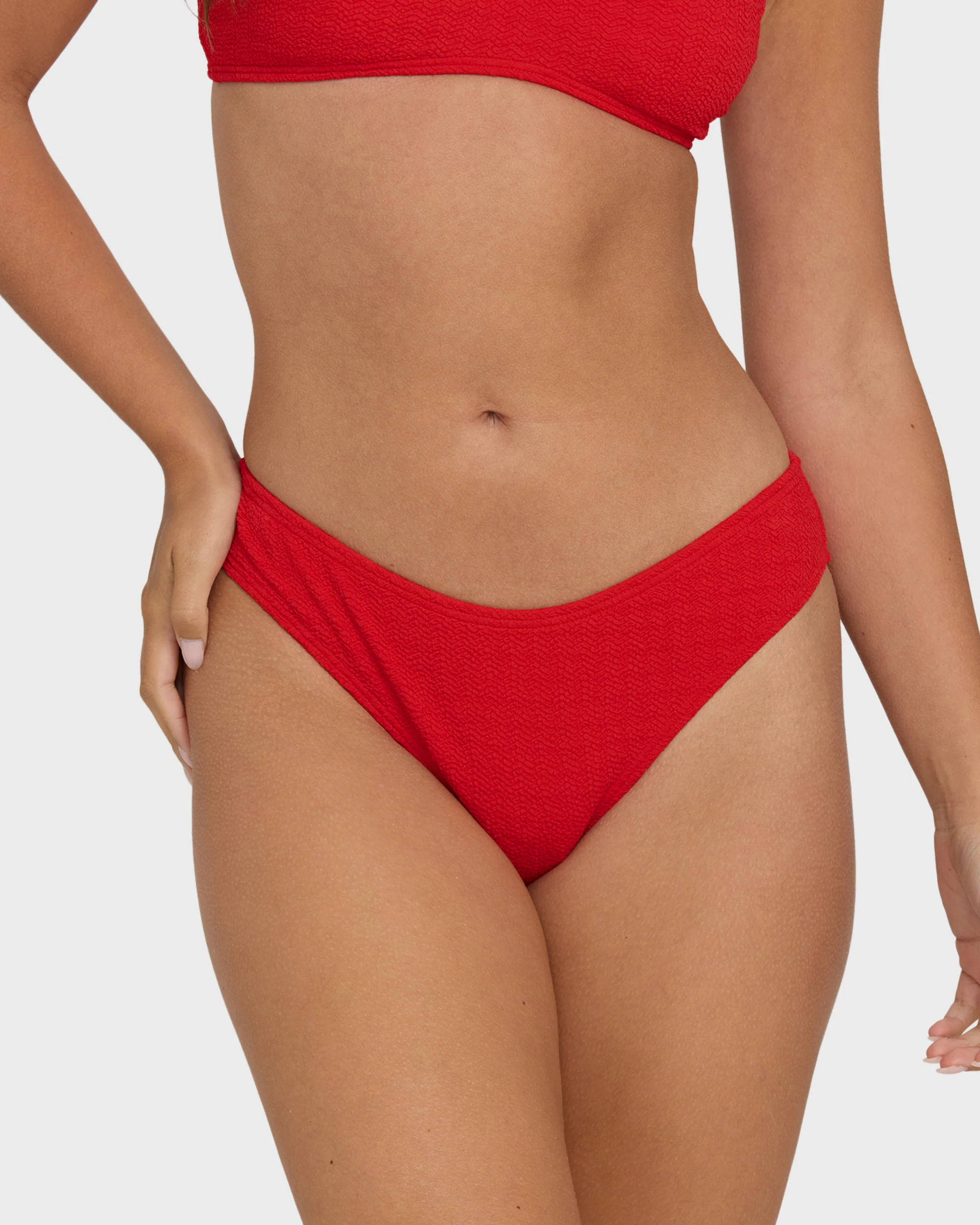 Rising Tide Bondi Medium Bikini Bottoms - Fiesta Red - Image 5