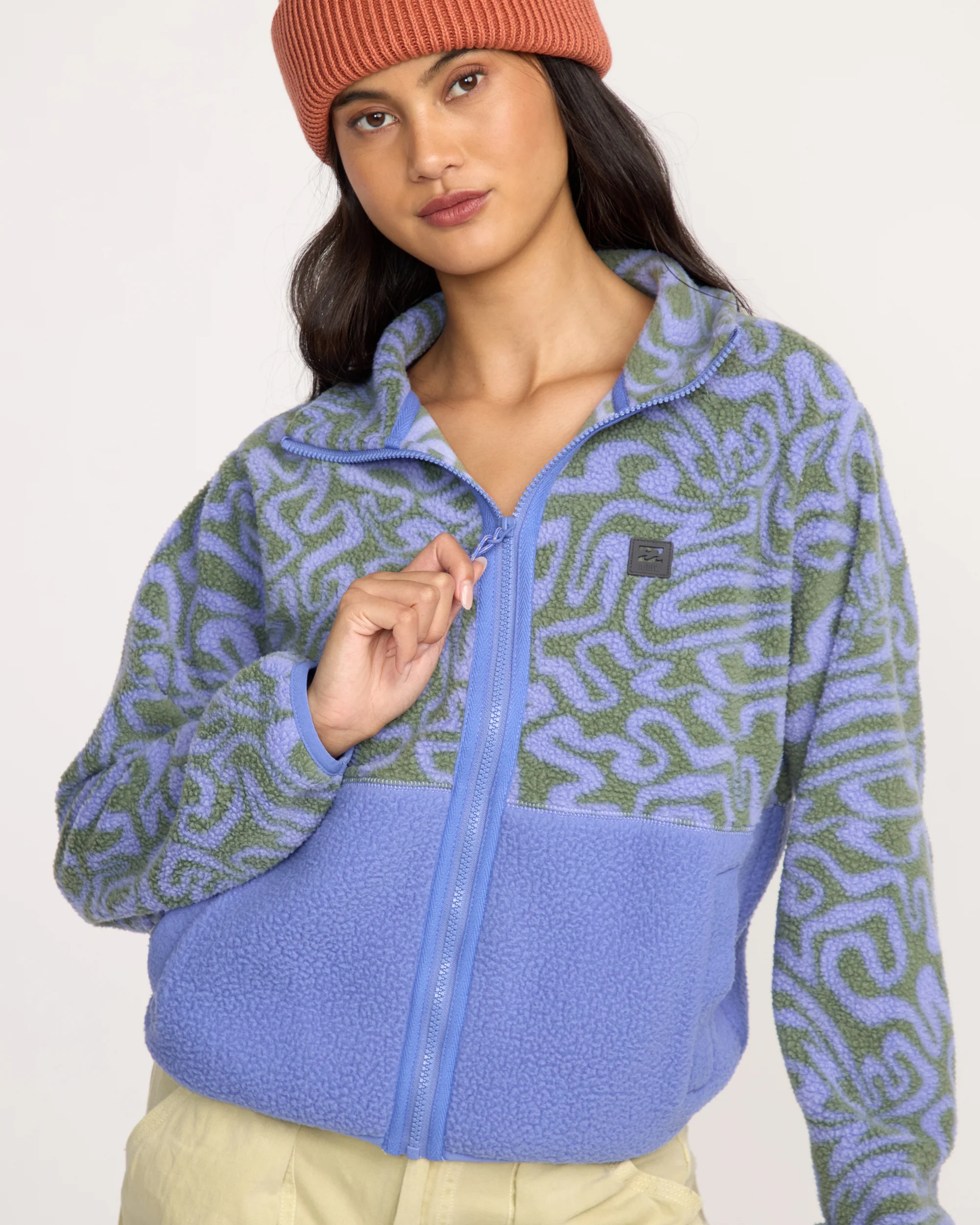 A/Div Rock Jetty Mock Neck Zip Sherpa Fleece - Iris - Image 5