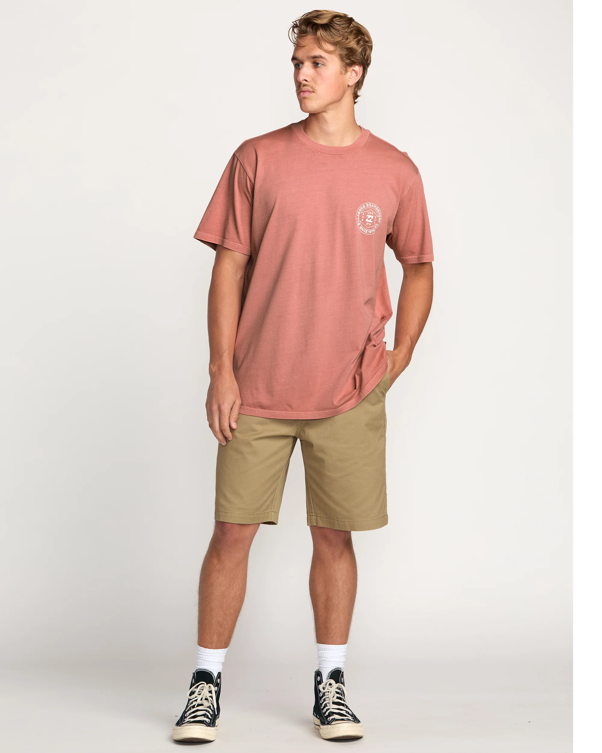 Rotation Premium Wave Wash Tee - Dusty Rose - Image 3