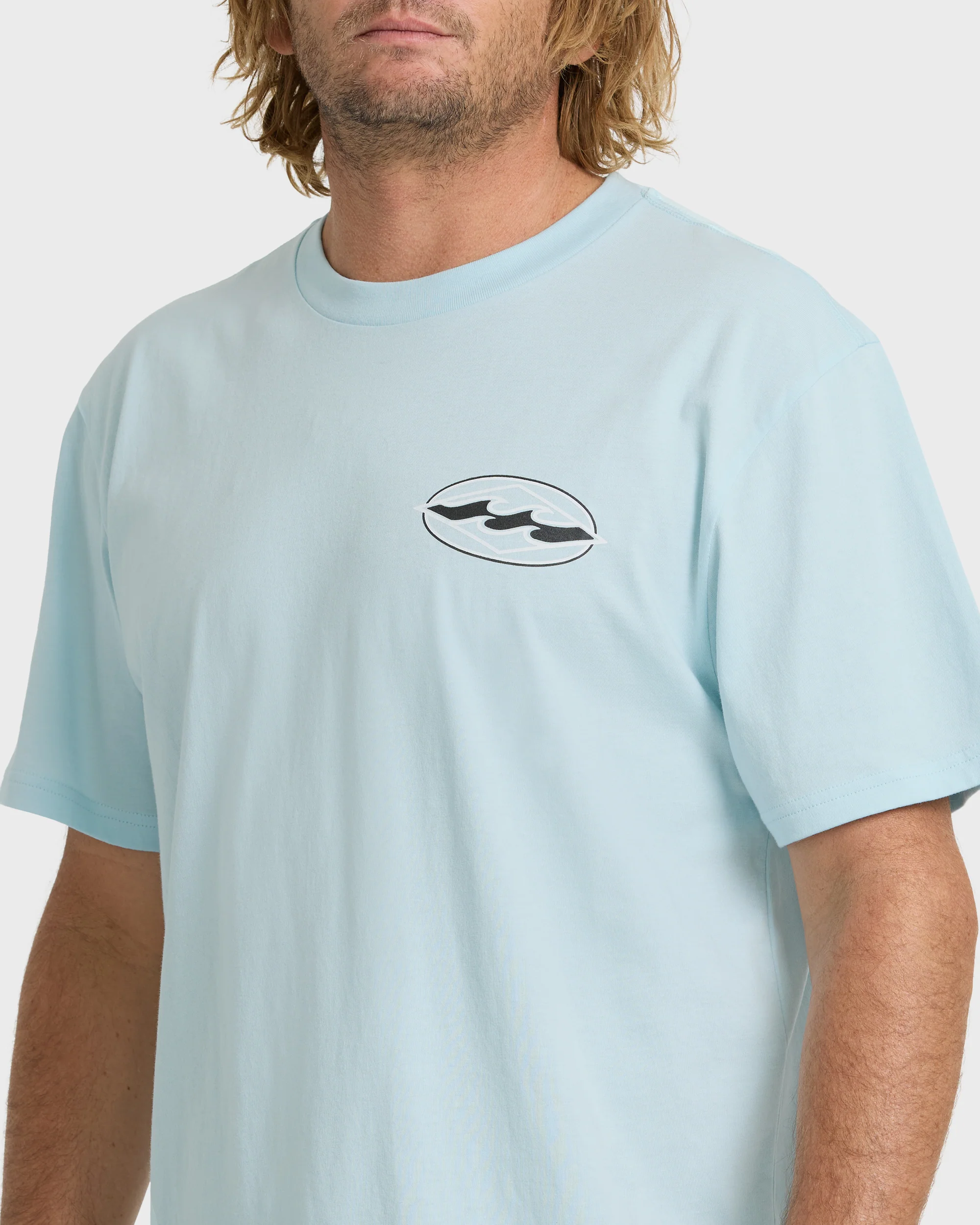 Rotor Diamond Premium Short Sleeve Knit Graphic T-Shirt - Coastal Blue - Image 5
