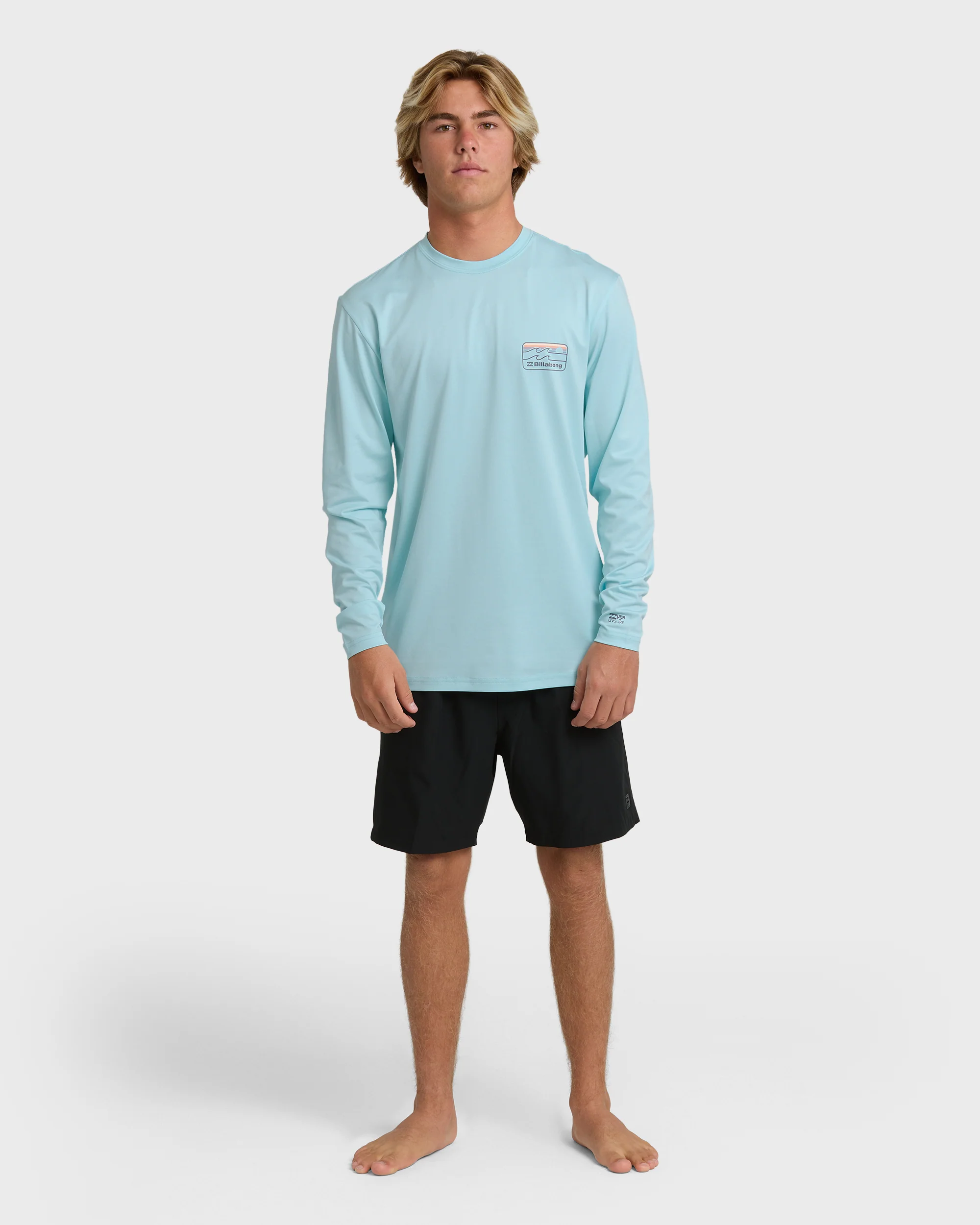 Runner Long Sleeve Surf Tee - Blue Heather - Image 4