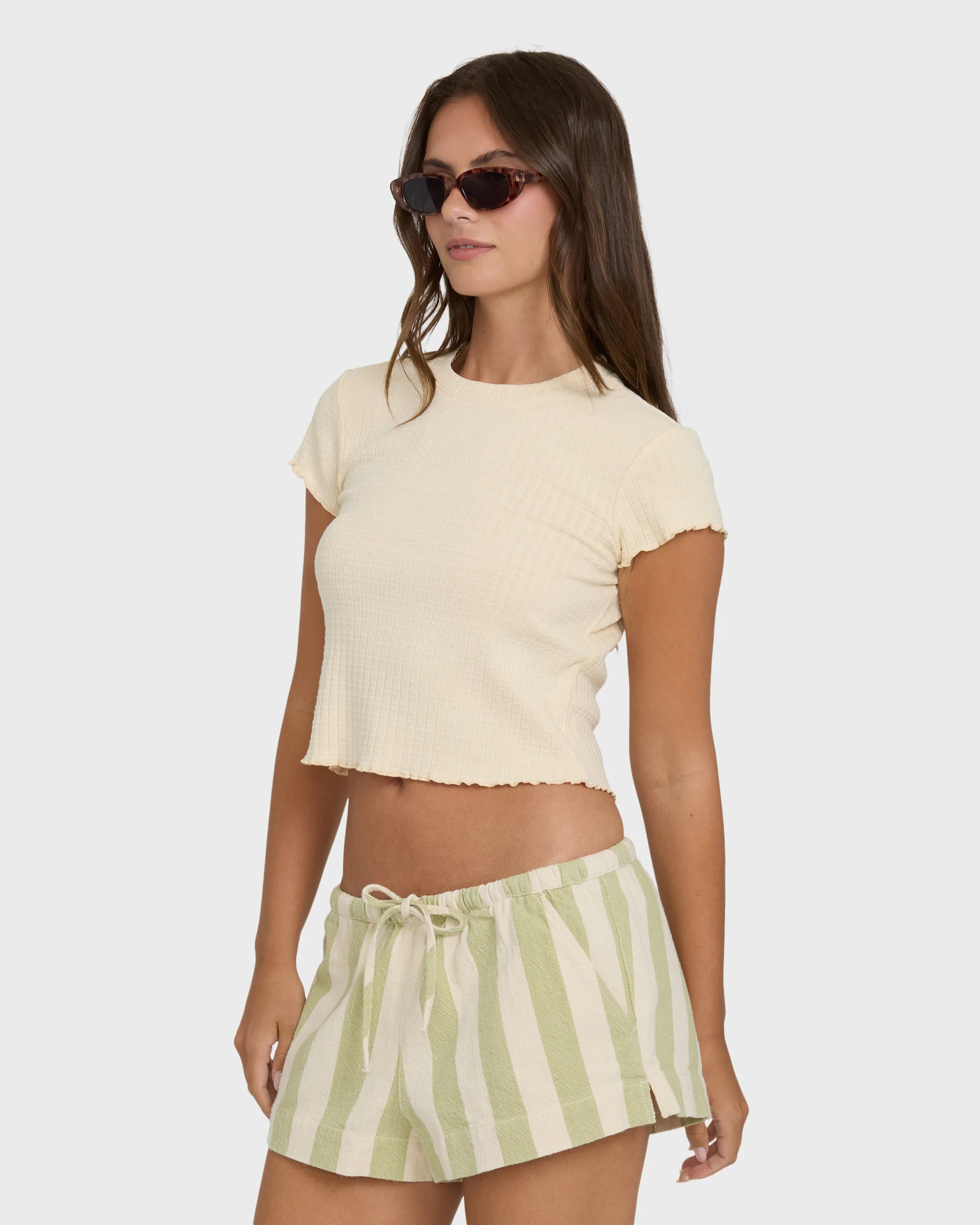 Shelly Short Sleeve Knit T-Shirt - Dove - Image 3