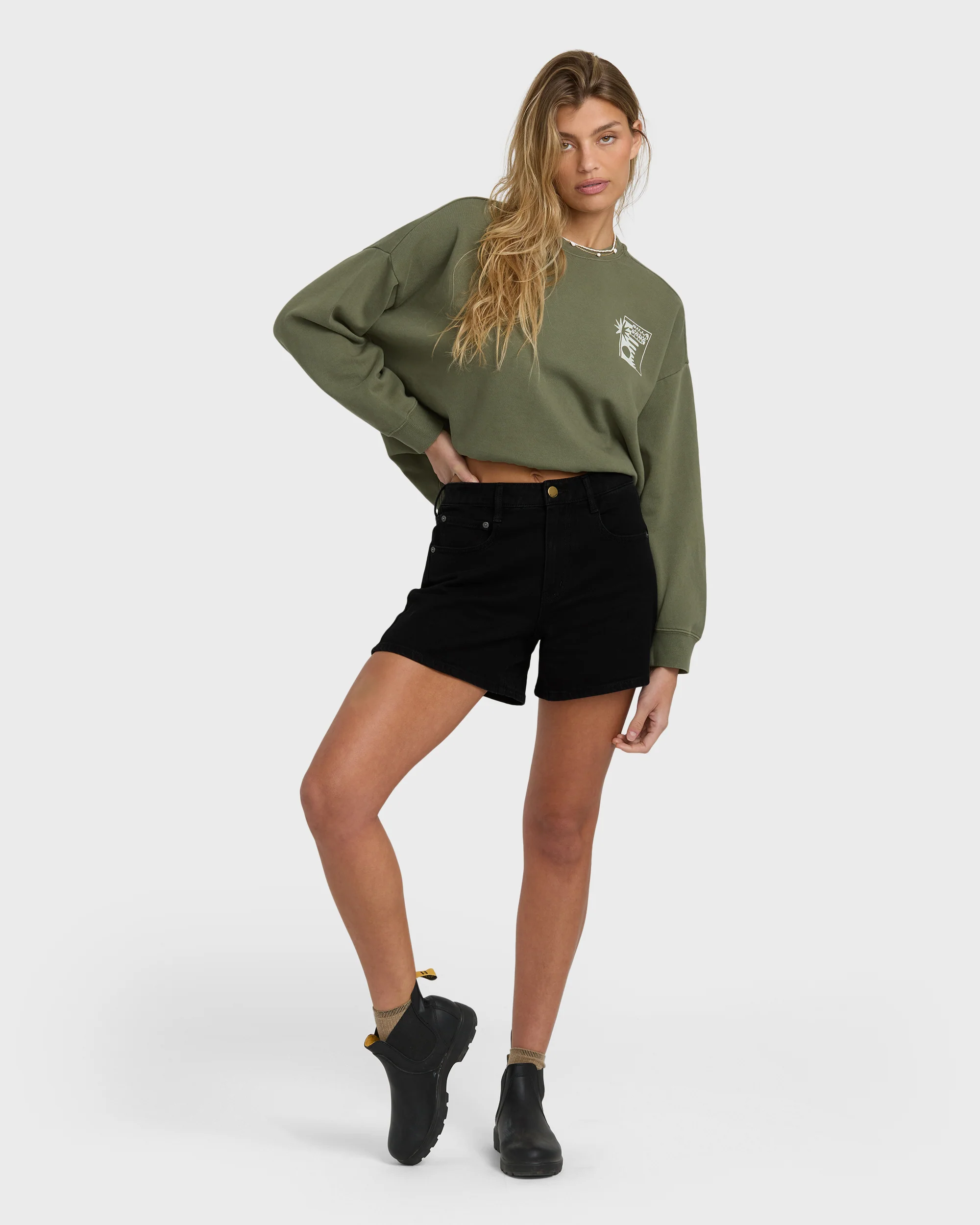 Shifter Denim Shorts - Black - Image 4