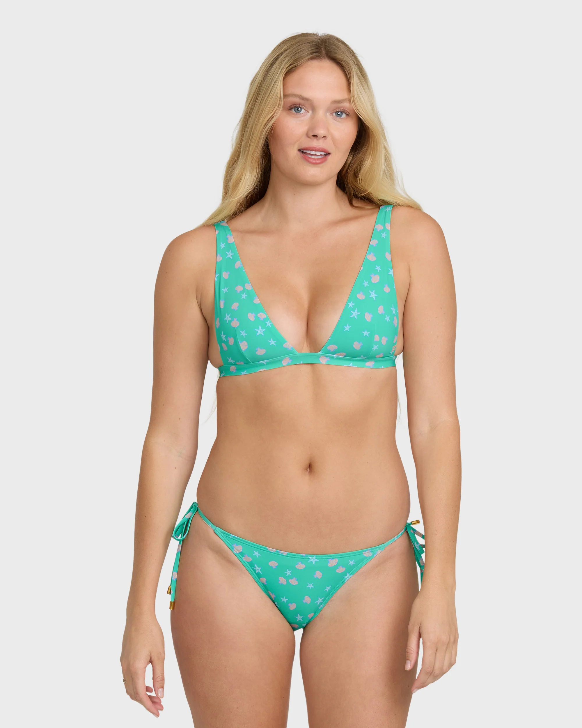 Ship Wrecked Tie-Side Tropic Bikini Bottoms - Green Tropics - Image 2