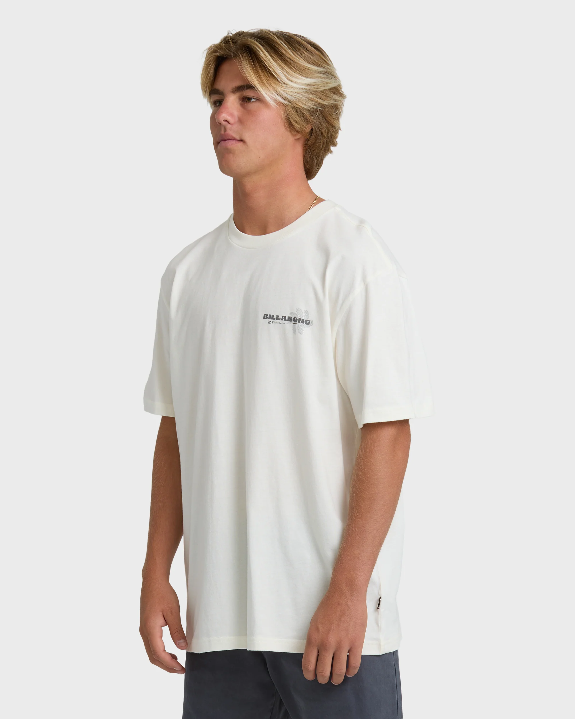 Single Fin Premium Short Sleeve T-Shirt - Off White - Image 3
