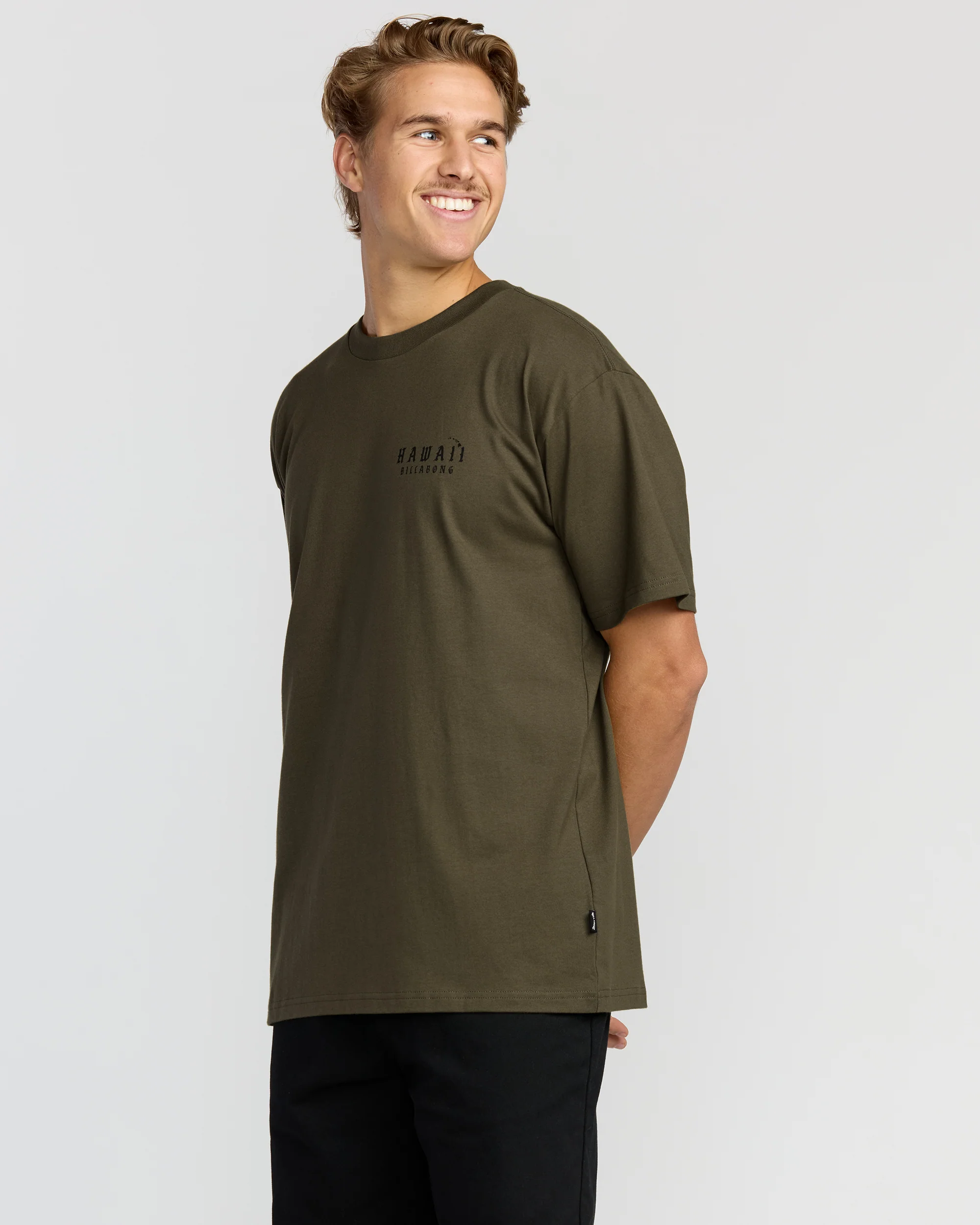 Skull Wave Hi Regular Short Sleeve T-Shirt - Military - Image 4