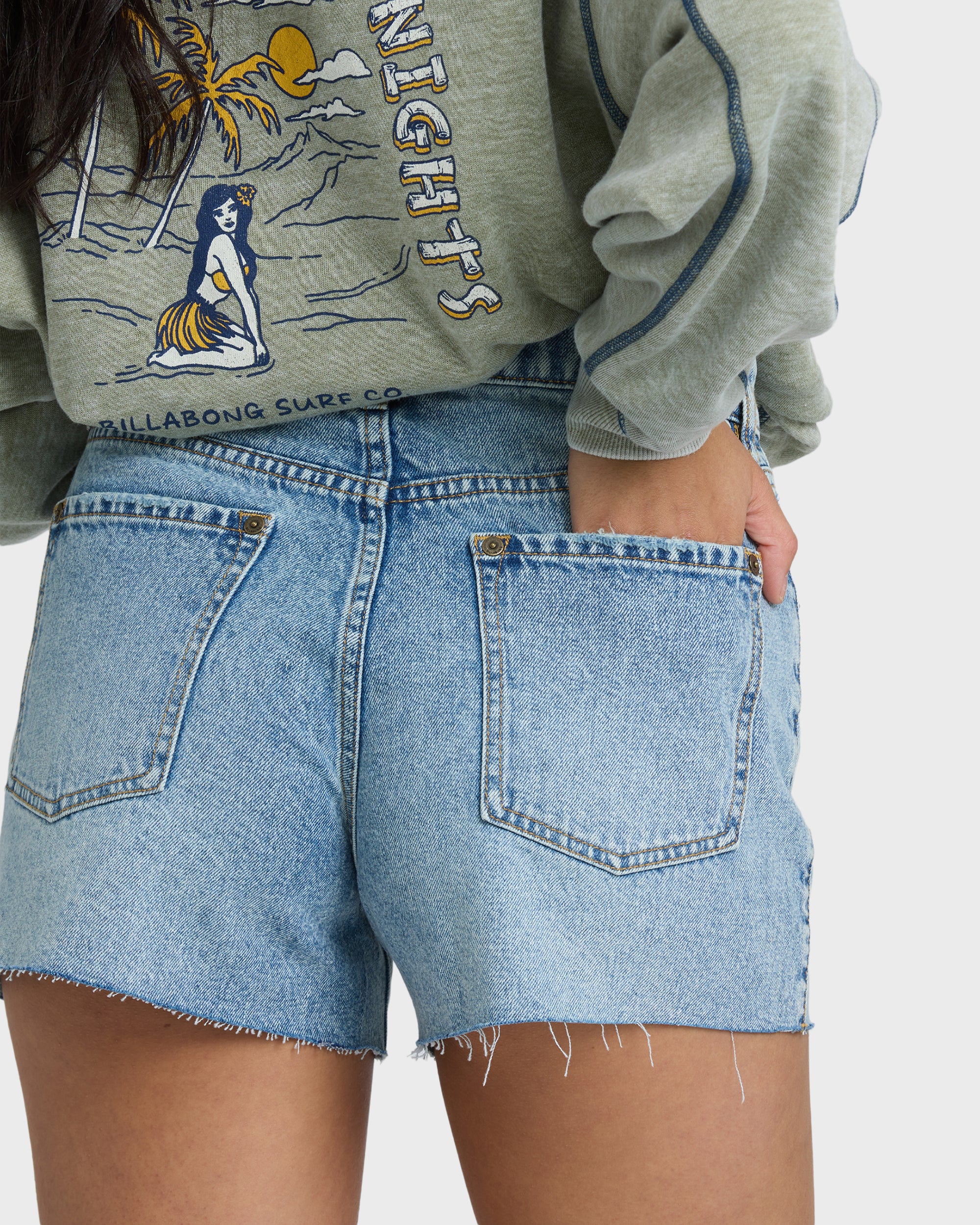 Sling Denim Shorts - Pacific Blue - Image 2