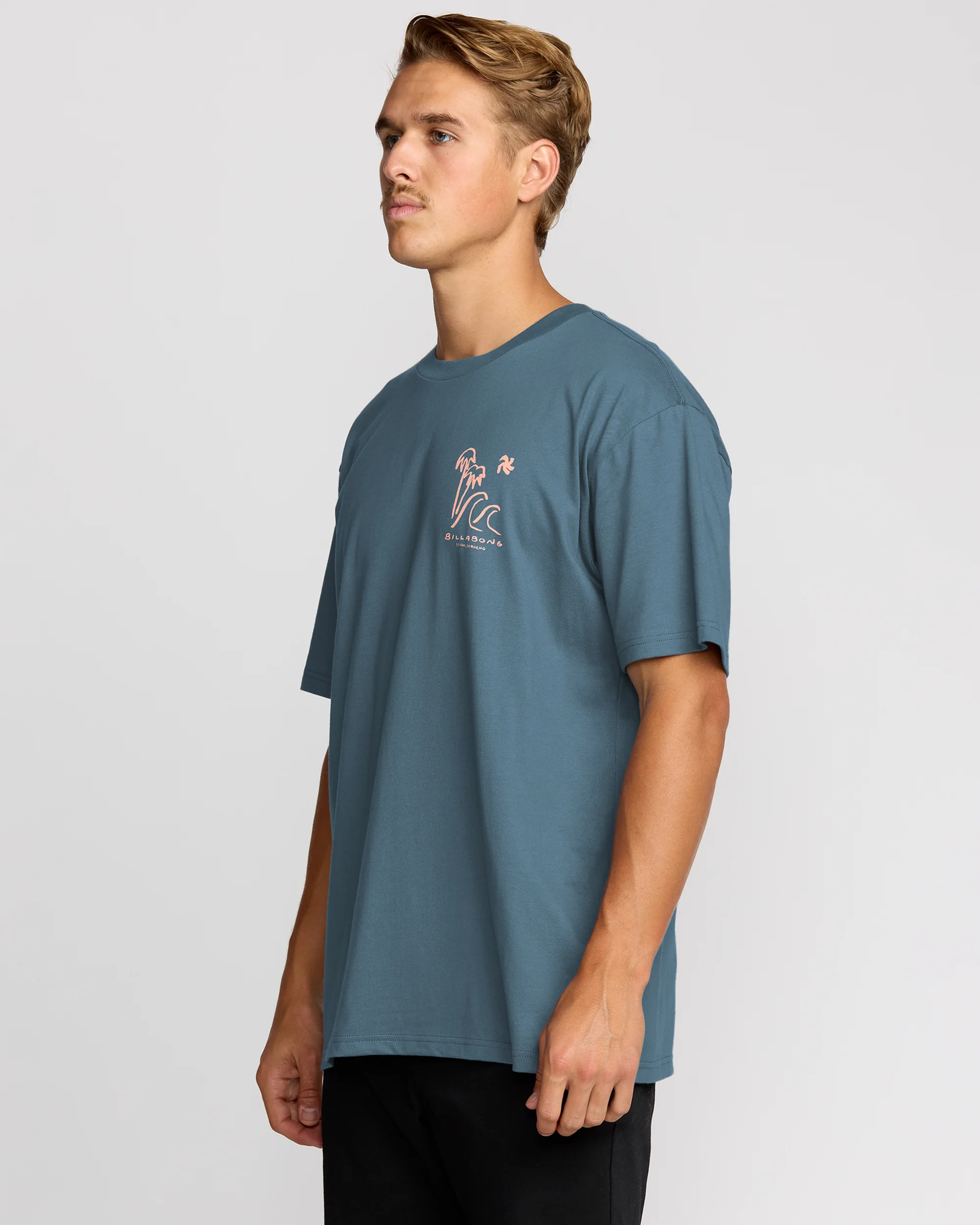 So Far Regular Short Sleeve T-Shirt - Steel Blue - Image 4