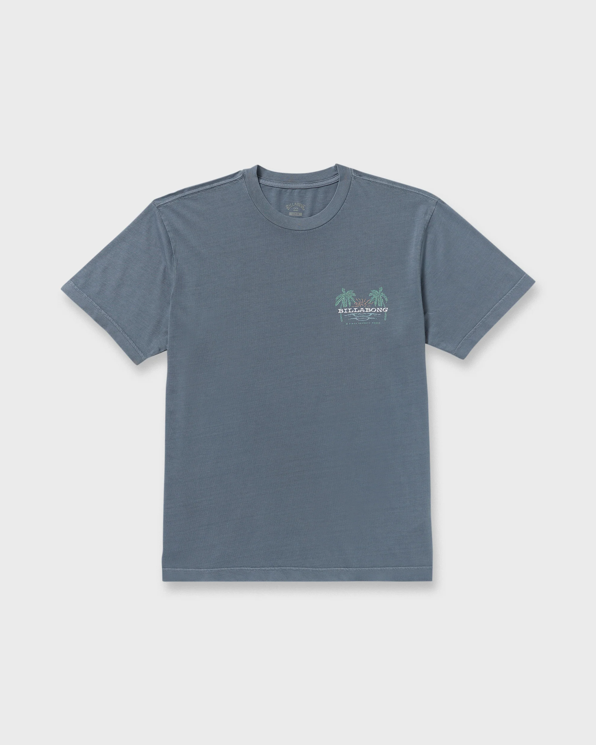Social Lounge Premium Wave Wash Short Sleeve T-Shirt - Steel Blue - Image 6