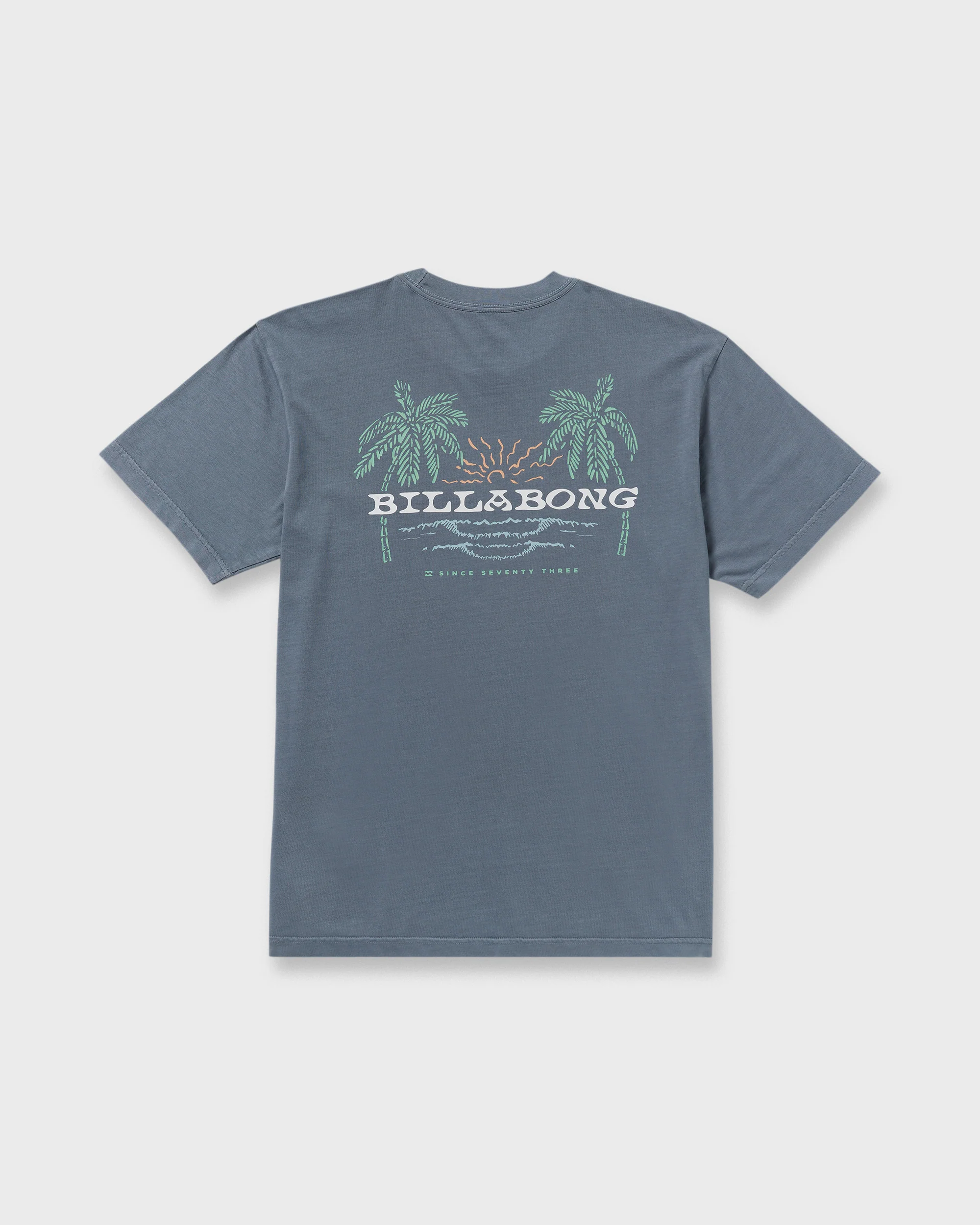 Social Lounge Premium Wave Wash Short Sleeve T-Shirt - Steel Blue - Image 7