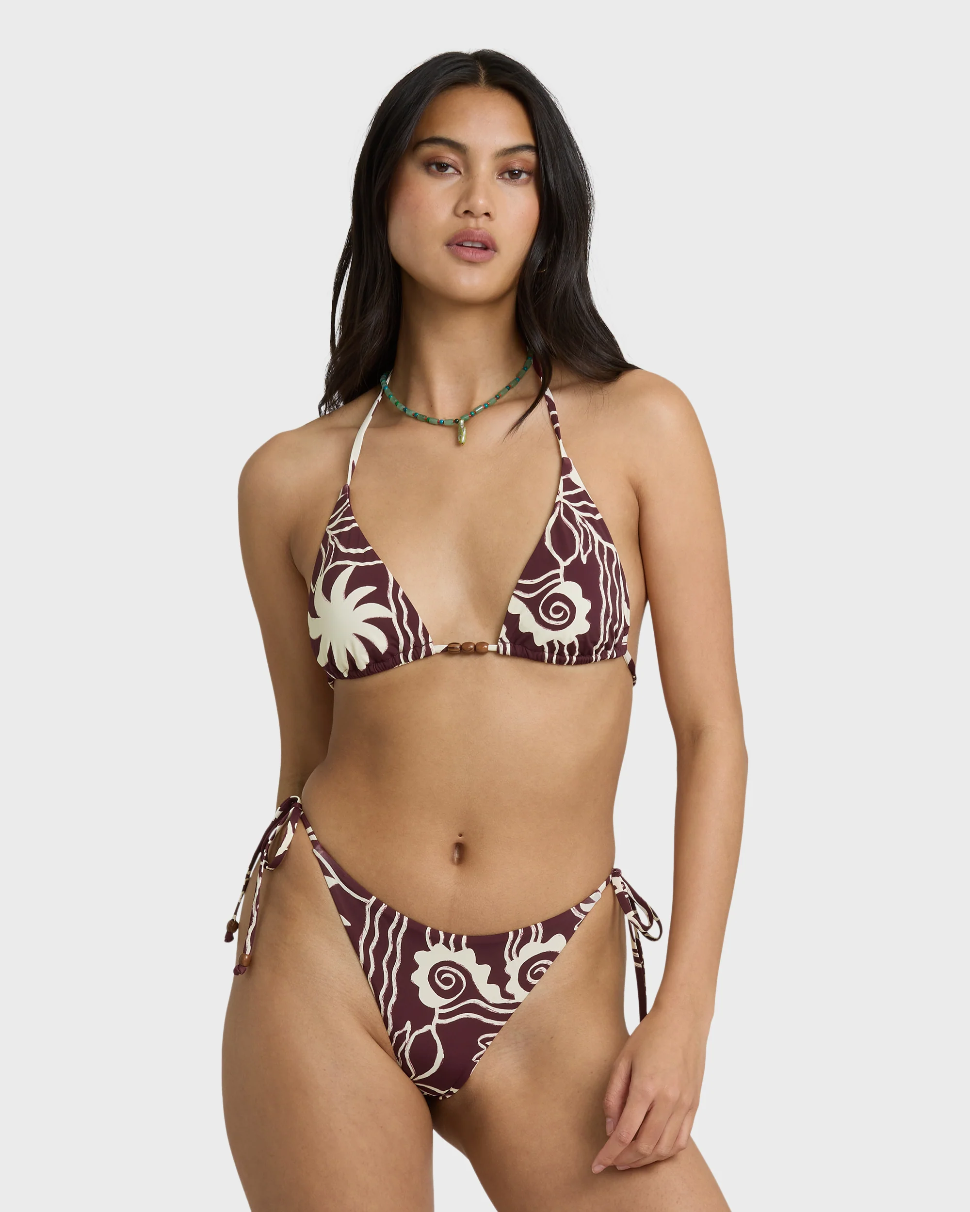 Sol Playa Tie-side Tanga Skimpy Bikini Bottom - Red Dahlia - Image 2