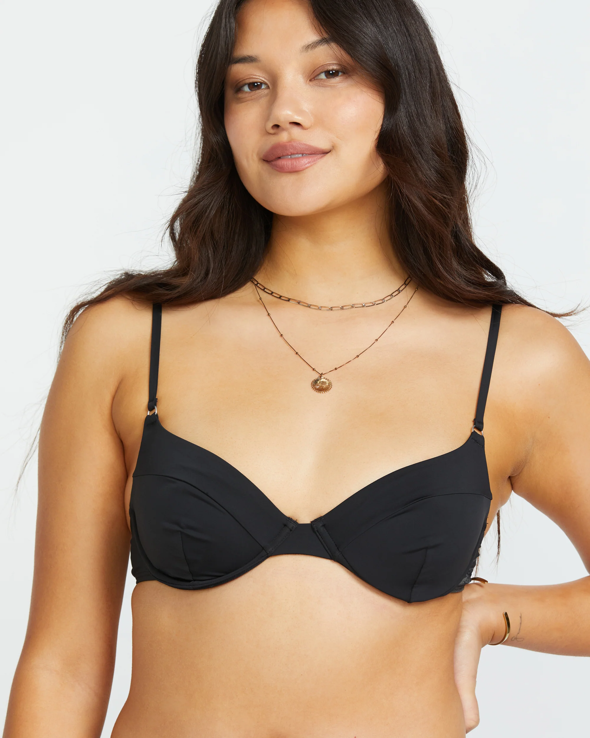 Sol Searcher Morgan Underwire Bikini Top - Black Pebble - Image 2