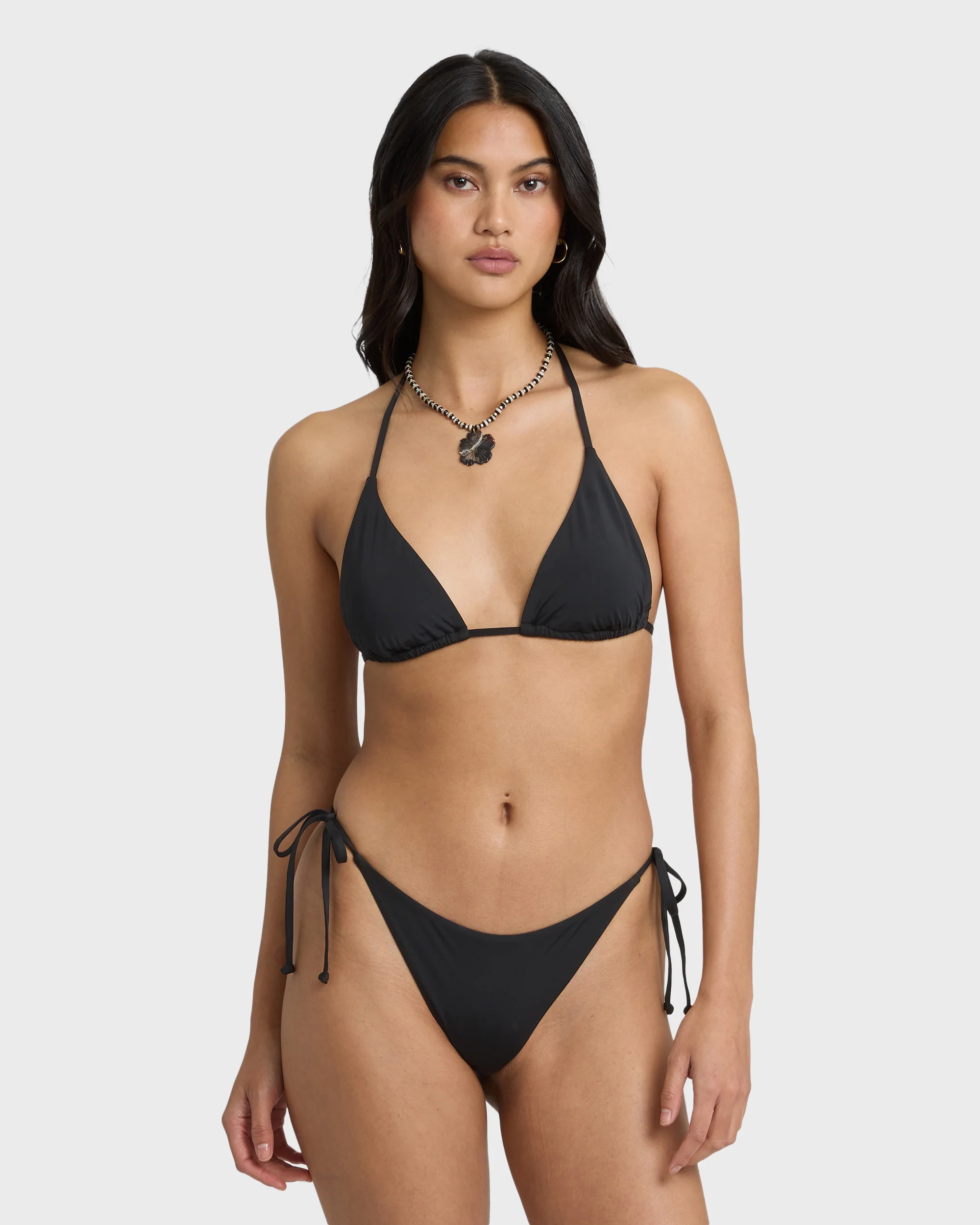Sol Searcher Remi Triangle Bikini Top - Black Pebble - Image 4