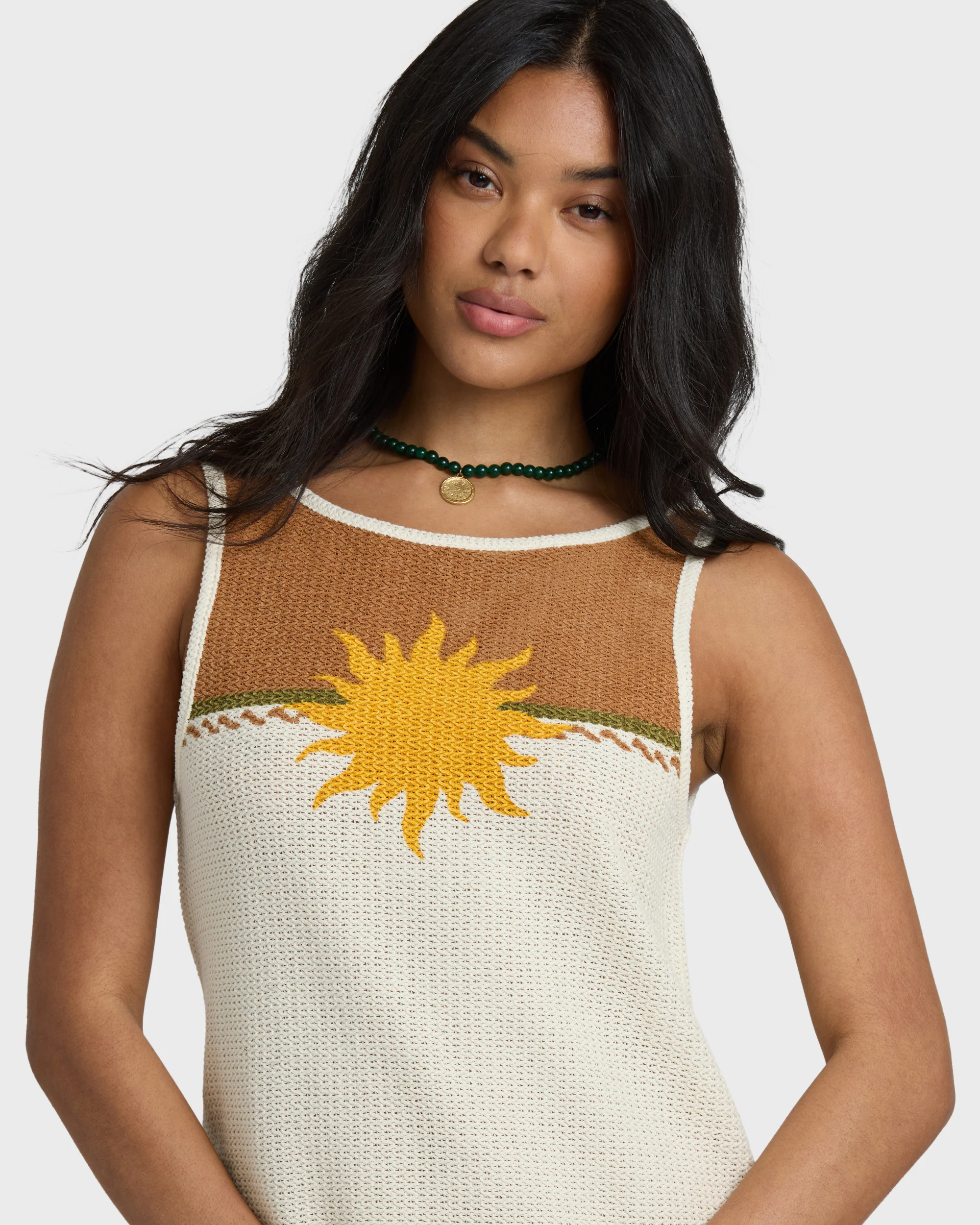 Solar Babe Midi Dress - Caramel Cafe - Image 4