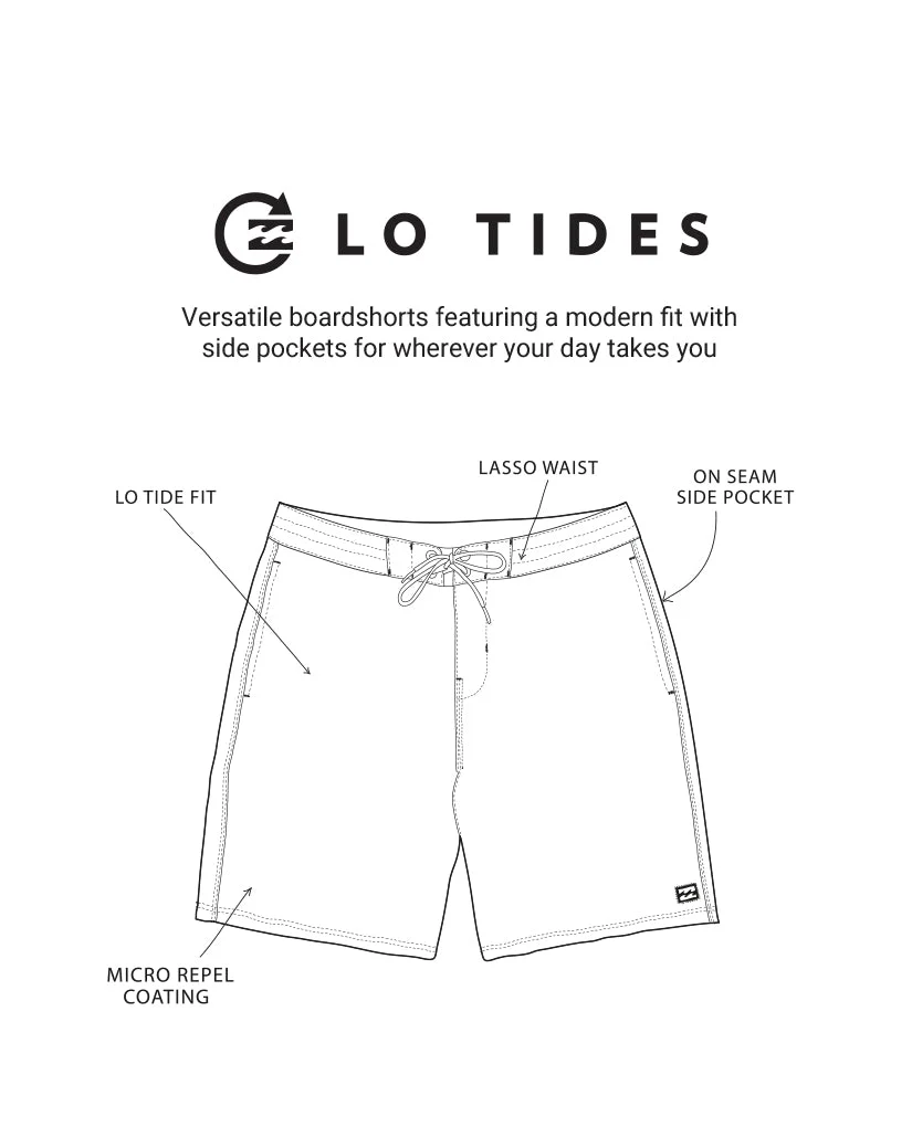 Spinner Lo Tide 19" Boardshorts - Washed Blue - Image 3