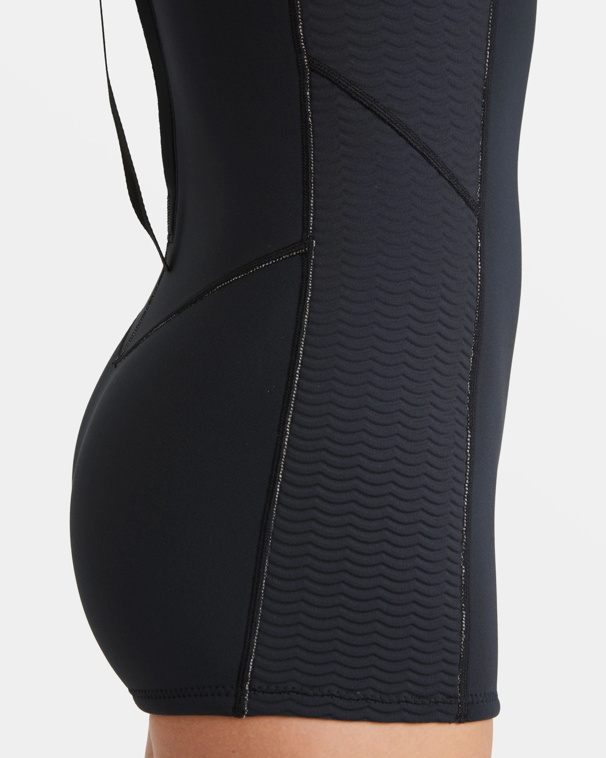 2/2mm Spring Fever Natural Upcycler Flatlock Back Zip Long Sleeve Springsuit - Black - Image 6