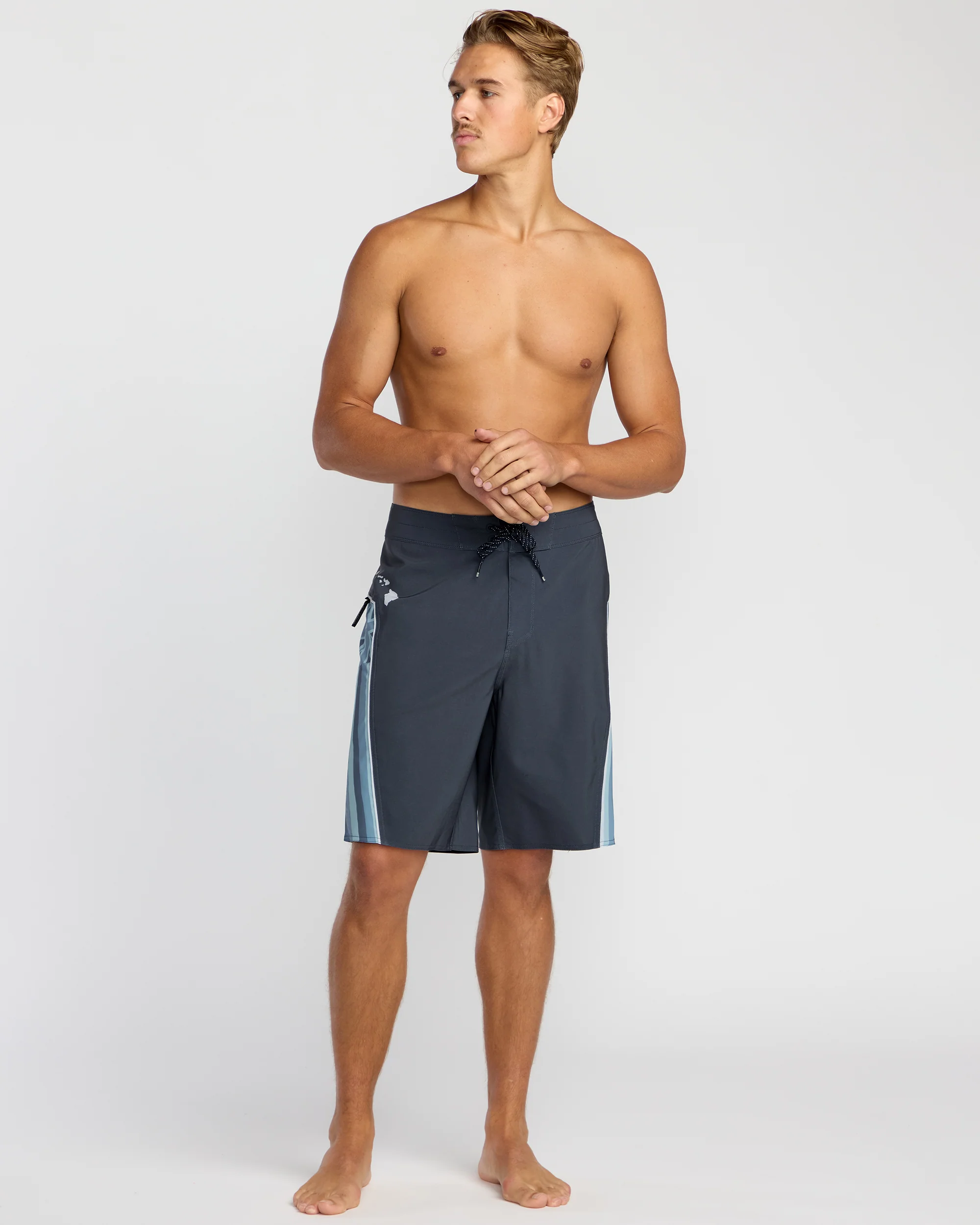Straddie Pro Hi 20" Boardshorts - Harbor Blue - Image 5