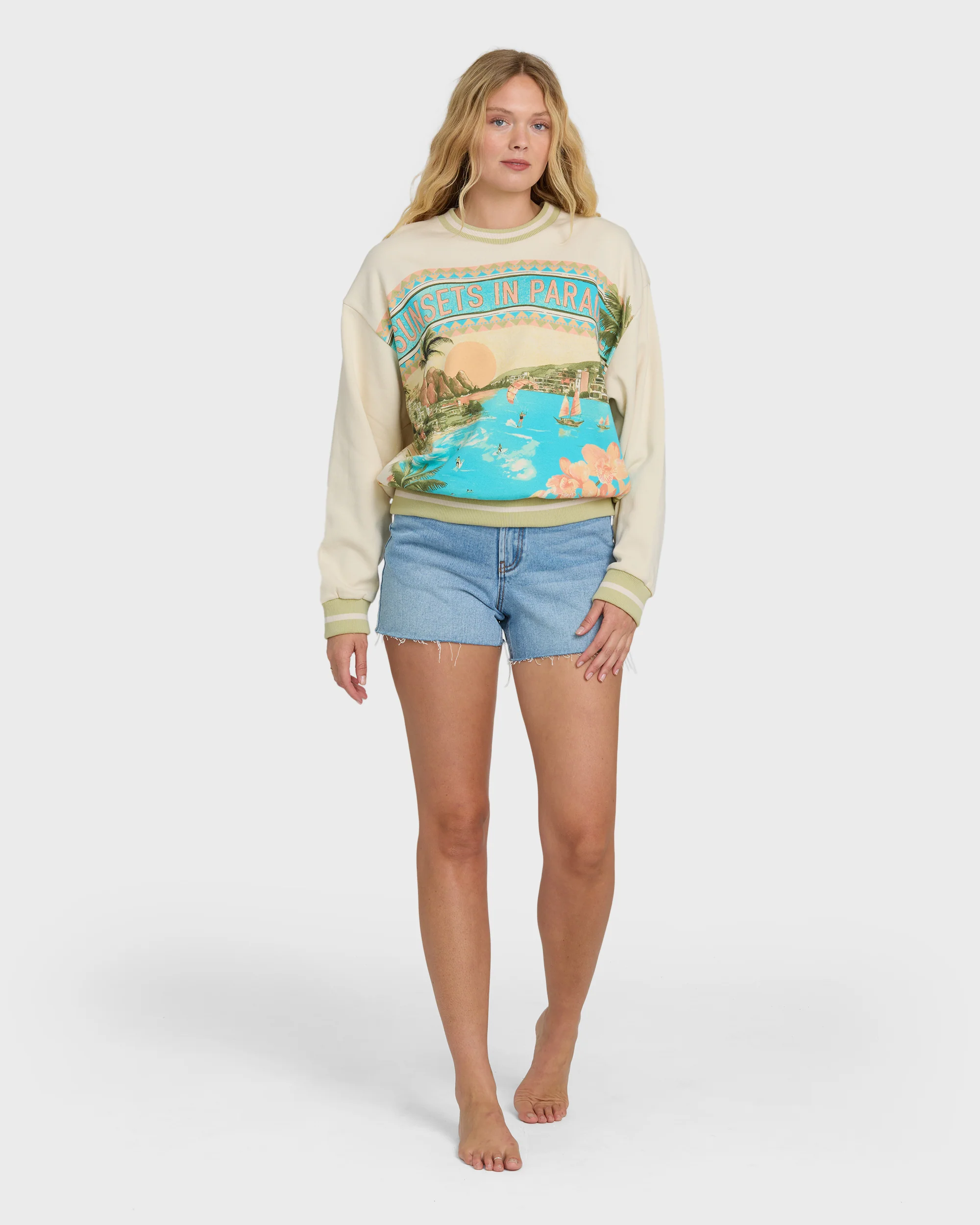 Summer Dreams Kendal Crewneck Sweatshirt - White Cap - Image 5